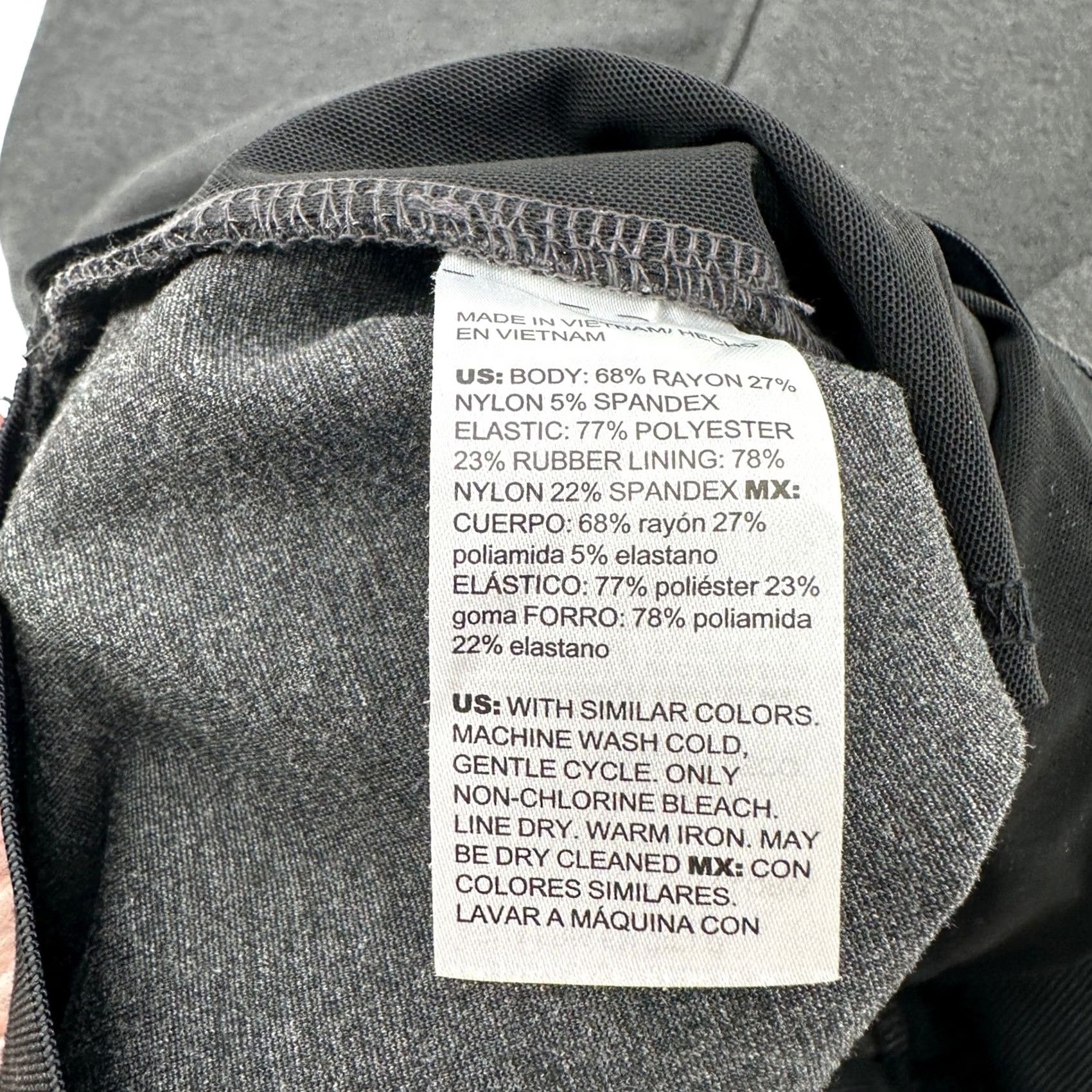 Vintage Chico's Charcoal Gray Wide Leg Pull On Seamed Pants Size 12 Regular Trouser Size 34" / US 12 / IT 48 - 4 Thumbnail