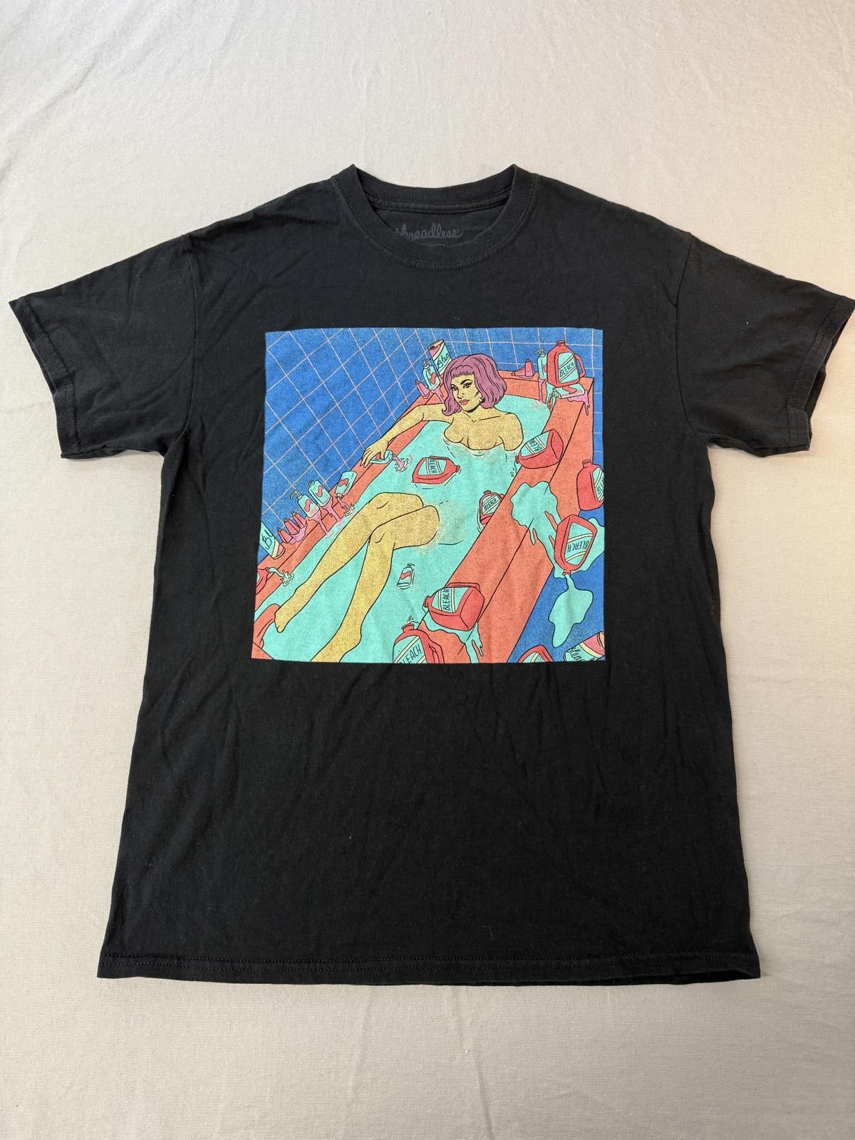 Threadless T-shirt Trippy Bleach Bath x Suicide Tragic Girls Tee - M Size US M / EU 48-50 / 2 - 1 Thumbnail