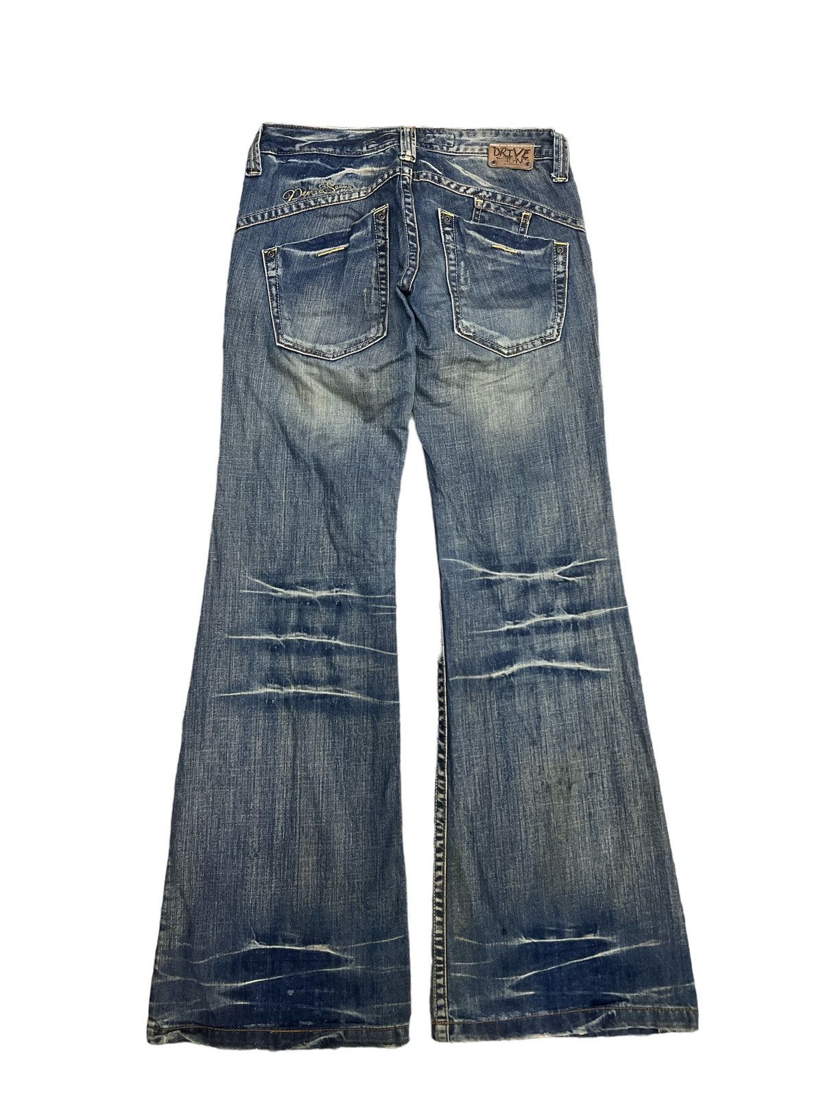 Other FLARED💥DRIVE JEANS DISTRESSED DENIM PANT Size US 28 / EU 44 - 6 Thumbnail