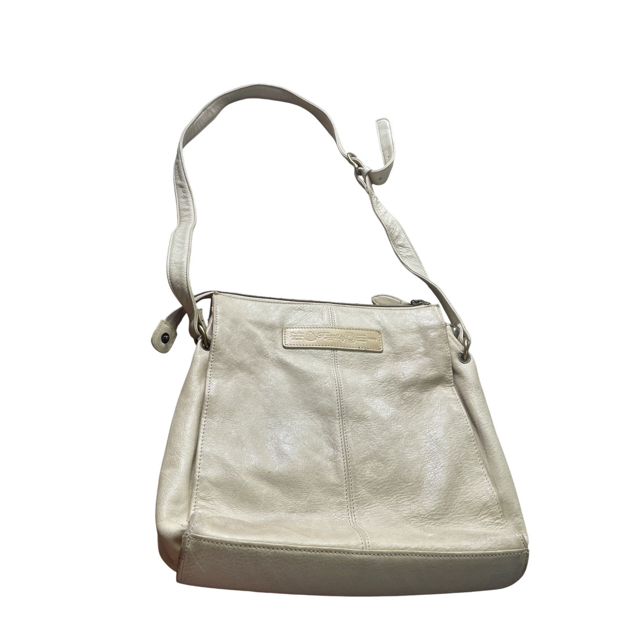 Fossil Fossil Womens Cream Leather vintage retro Crossbody Handbag Size ONE SIZE - 21 Thumbnail
