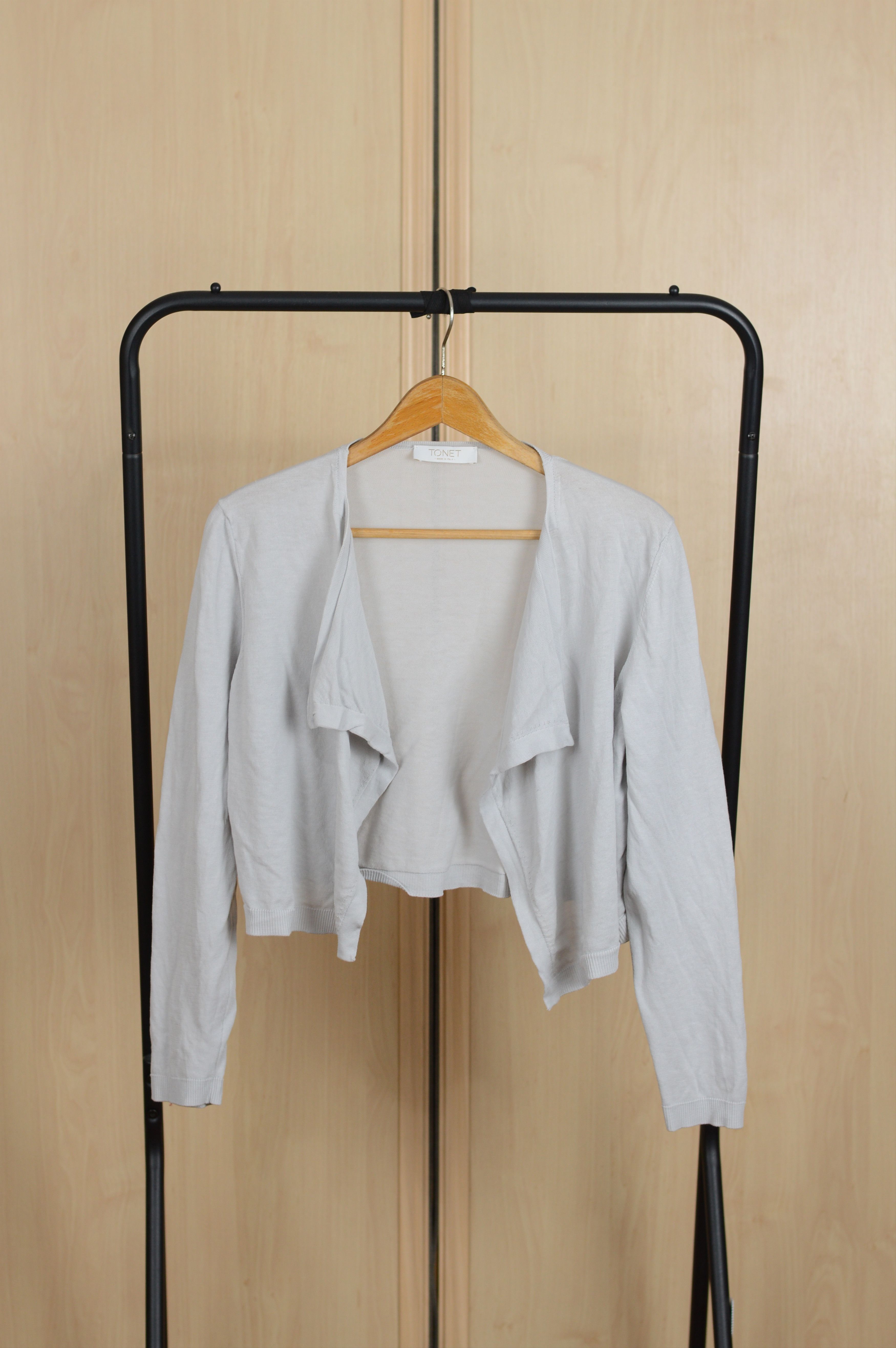Designer TONET Cotton Top Cardigan Made in Italy Size L / US 10 / IT 46 - 1 Thumbnail