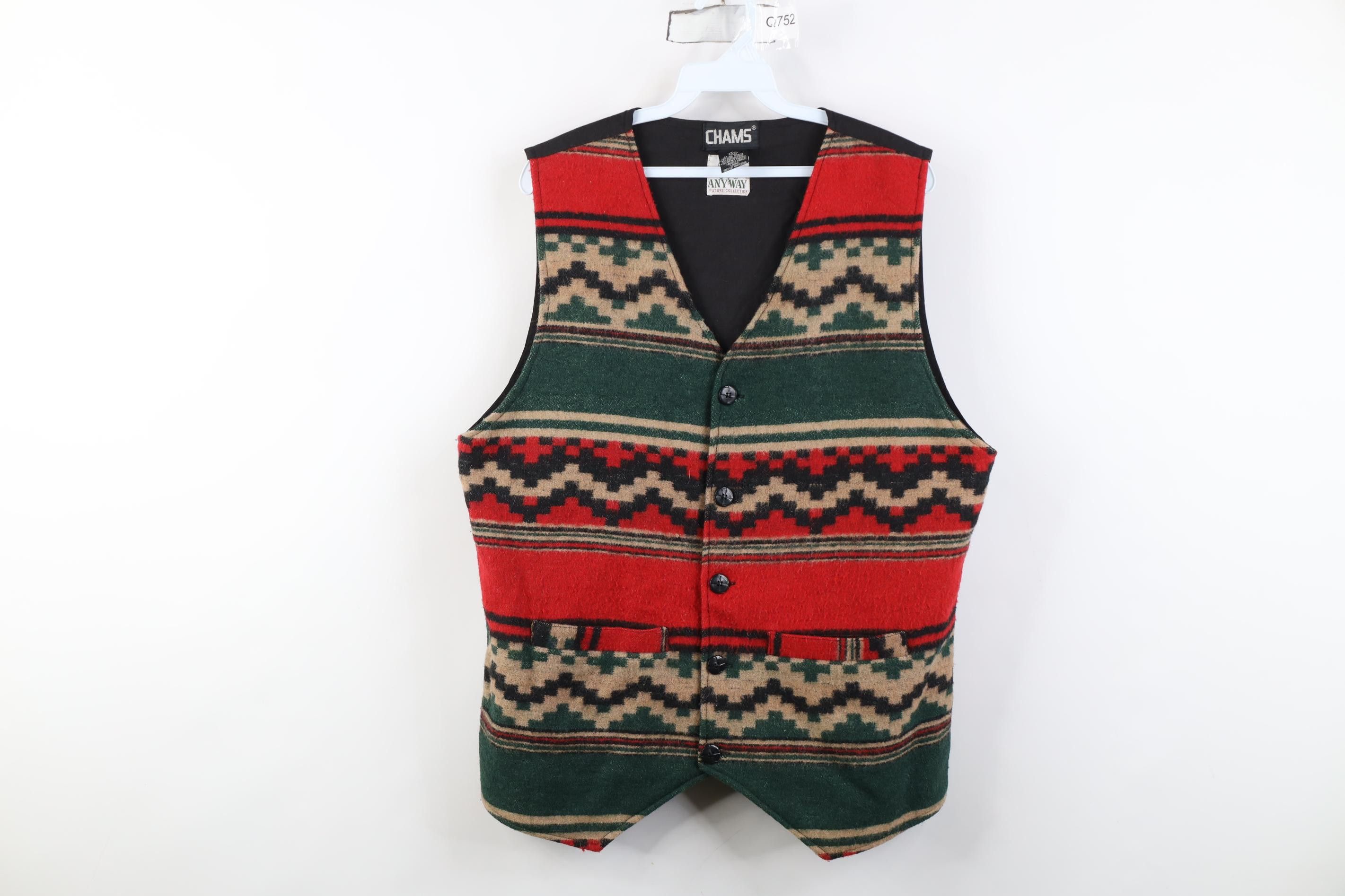 Vintage Vintage 90s Streetwear Southwestern Blanket Vest Jacket Size US S / EU 44-46 / 1 - 1 Thumbnail