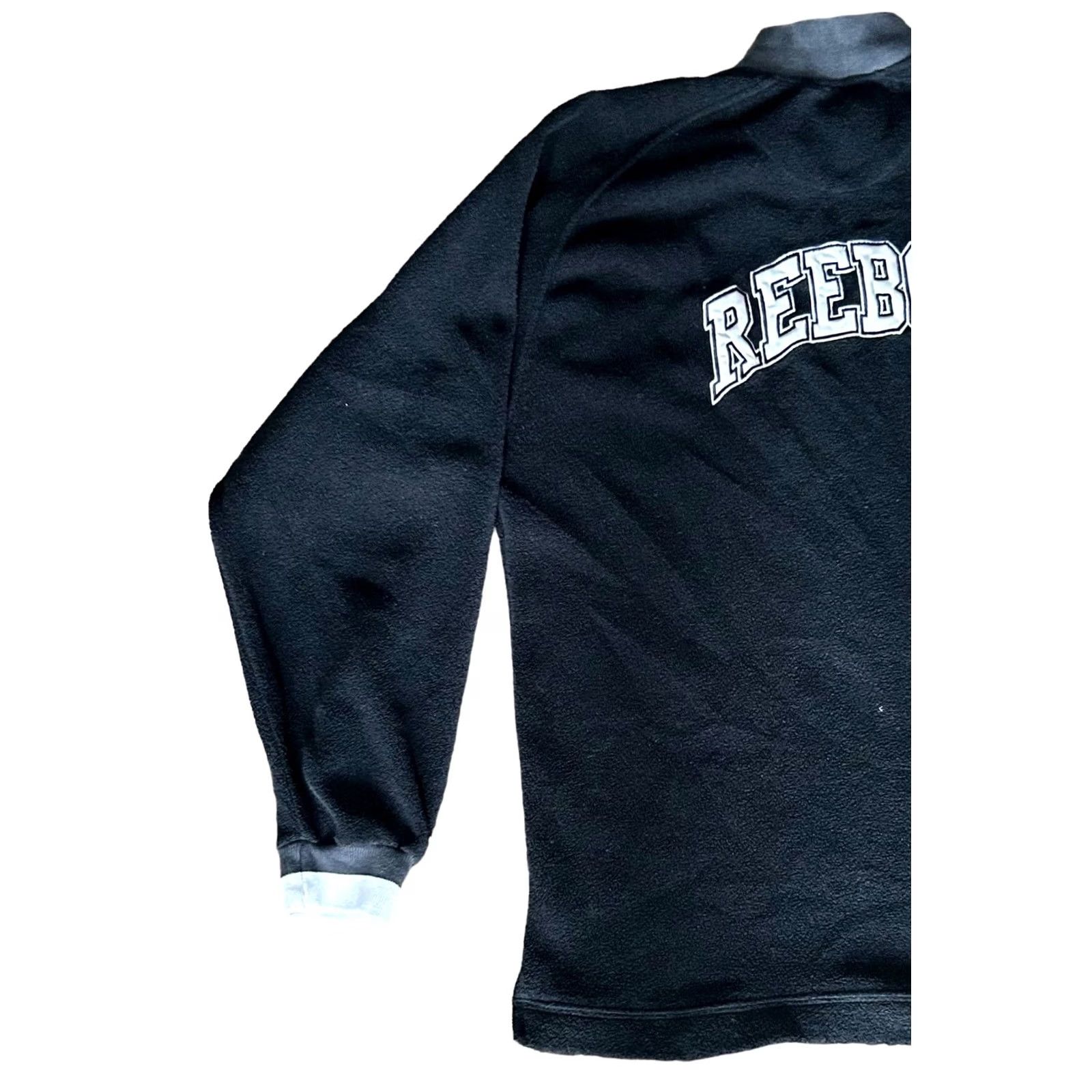 Reebok VINTAGE Reebok Pullover Sweatshirt 1/4 Zip Fleece Black Size M Men’s 90s Sports Jacket Size US M / EU 48-50 / 2 - 7 Thumbnail
