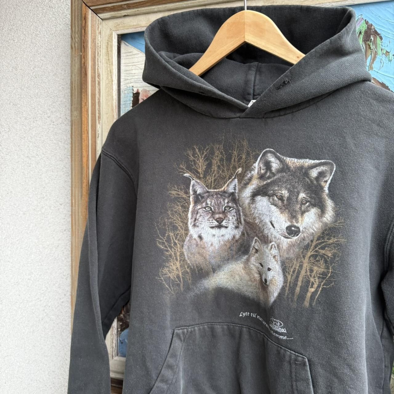 Vintage Vintage Animal Print Hoodie Faded Black Size US S / EU 44-46 / 1 - 4 Thumbnail