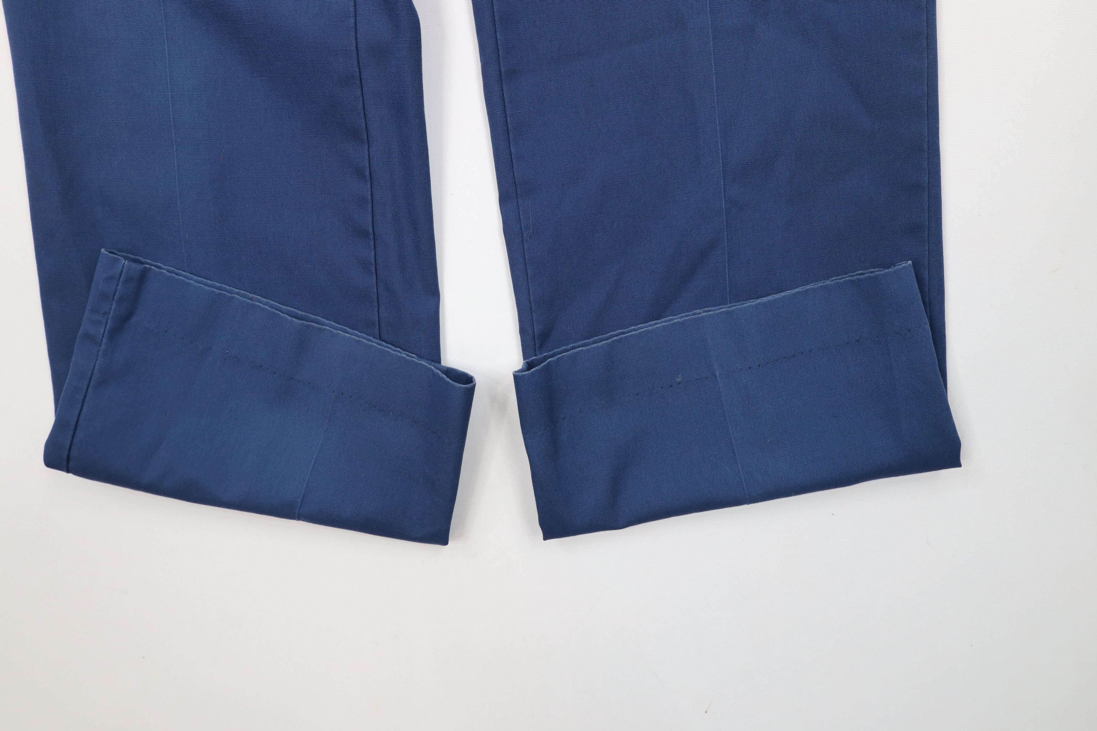 Vintage Vintage 70s Streetwear Flared Wide Leg Chino Pants Blue USA Size US 32 / EU 48 - 5 Thumbnail