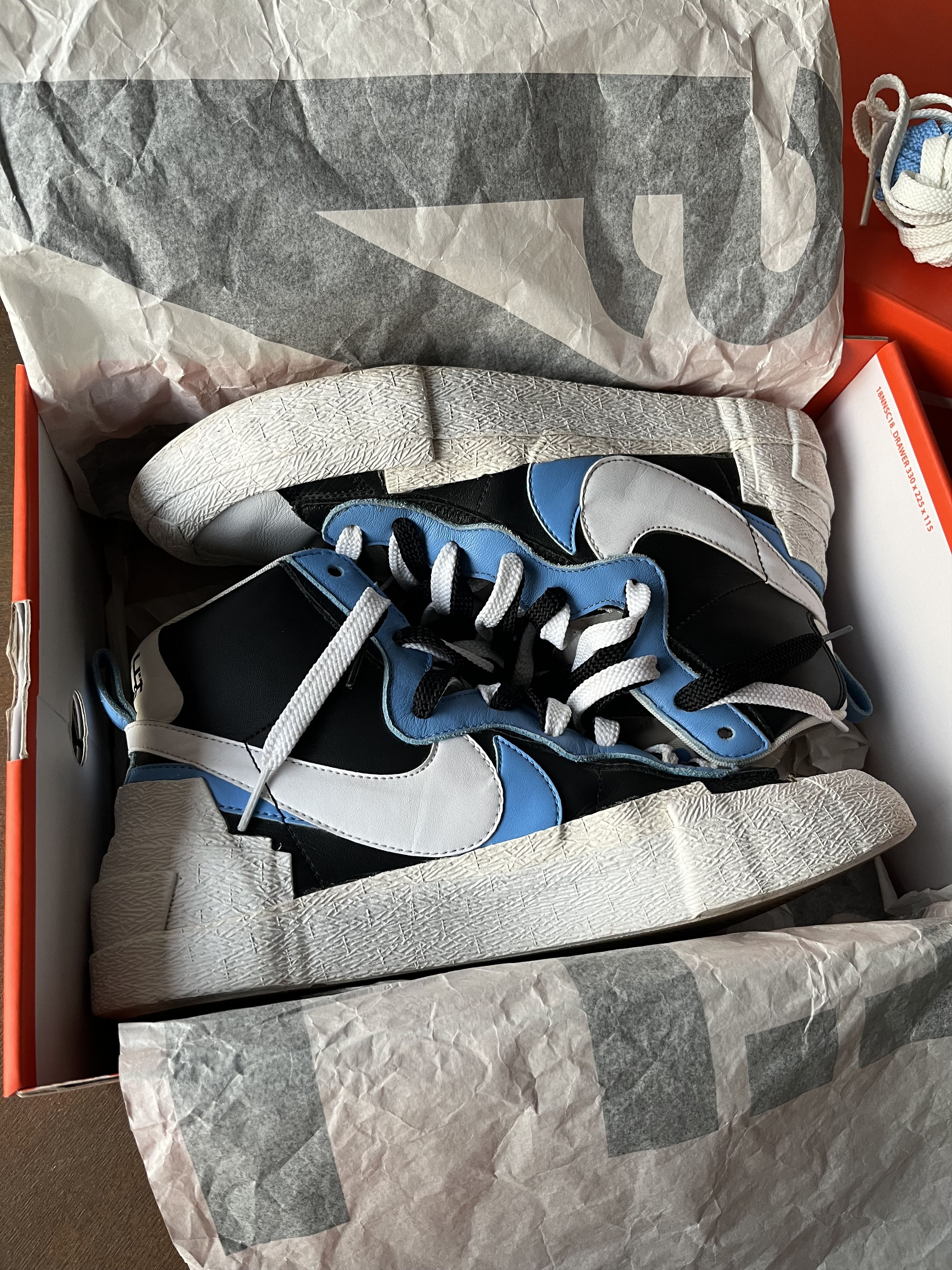 Nike × Sacai Nike X Sacai High Sneakers Blue Size US 9.5 / EU 42-43 - 2 Thumbnail