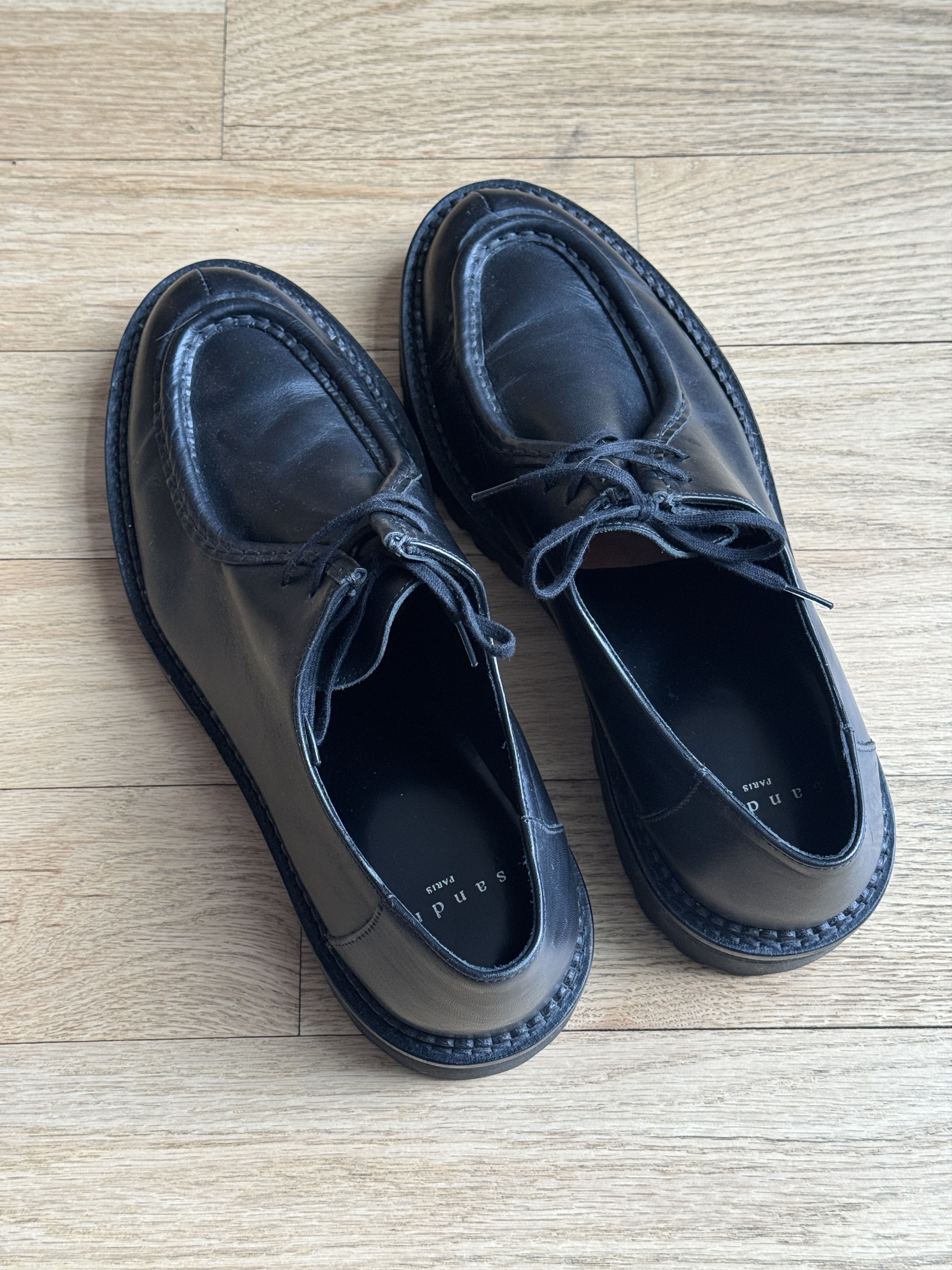 Sandro Moc Toe Leather Derby Shoes Size US 8 / EU 41 - 3 Thumbnail