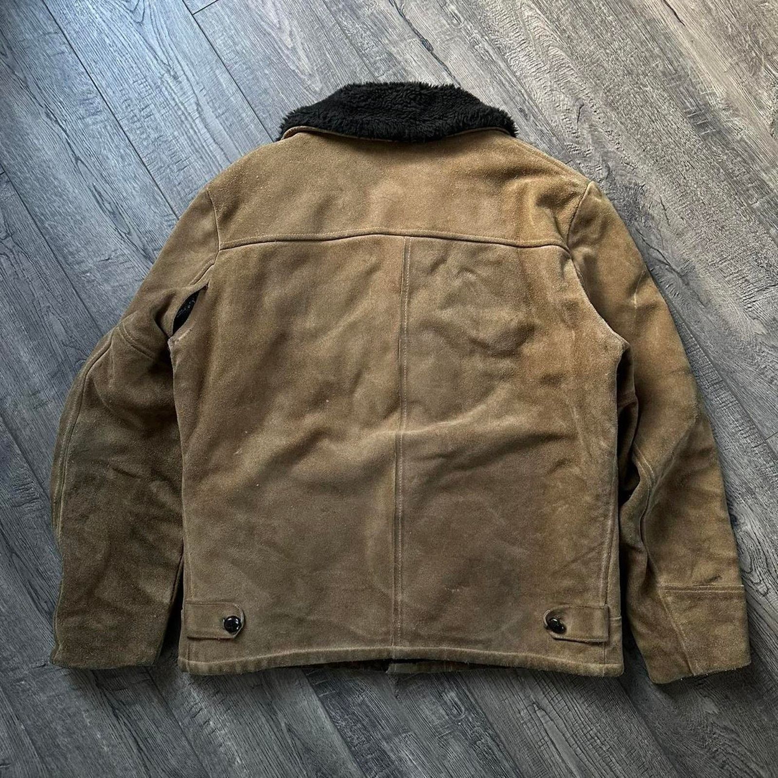 Vintage Vintage 50s Kurland Star Suede Fur Lined Blazer Jacket Coat Size L / US 10 / IT 46 - 7 Thumbnail