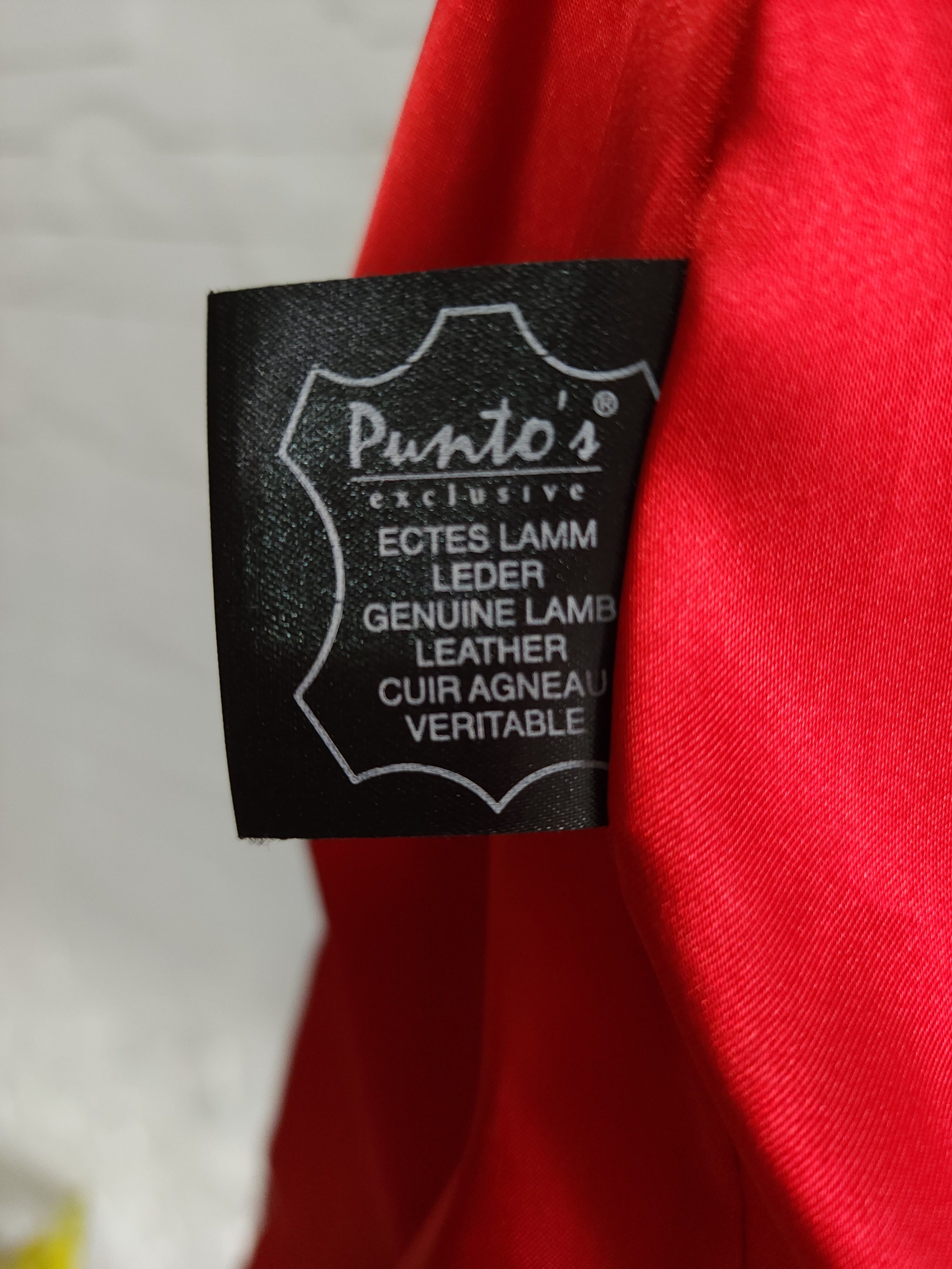 Genuine Leather Stylish women's red leather jacket with a metal zipper. Size M / US 6-8 / IT 42-44 - 10 Thumbnail