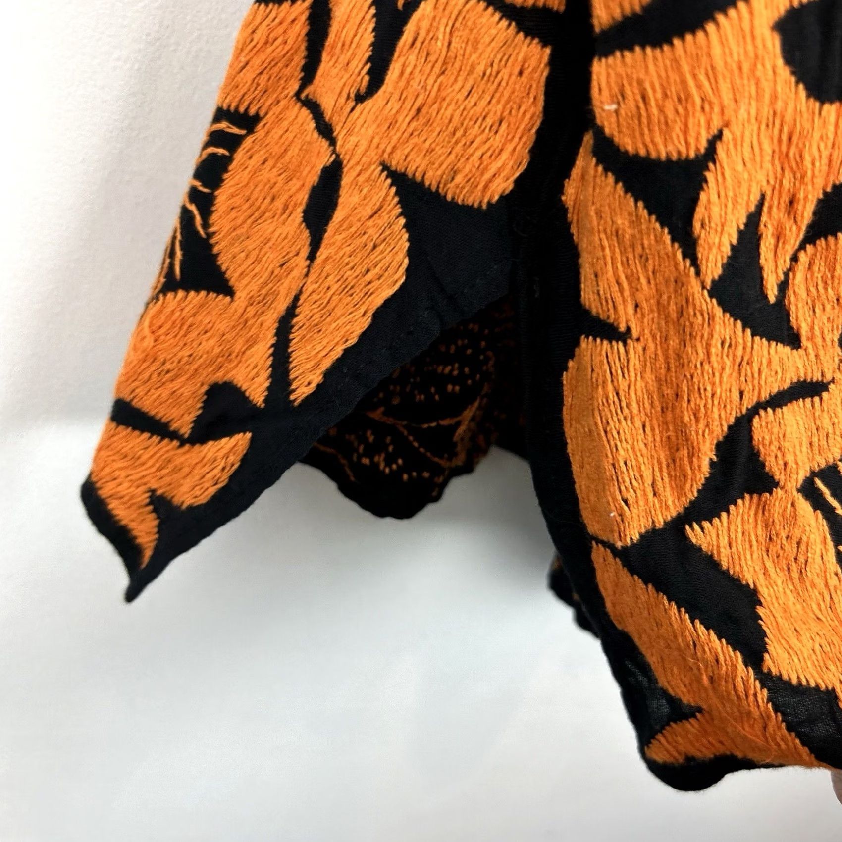Vintage VINTAGE Mexican Embroidered Top Woman M Blouse Orange Floral Bird Read Size M / US 6-8 / IT 42-44 - 7 Thumbnail