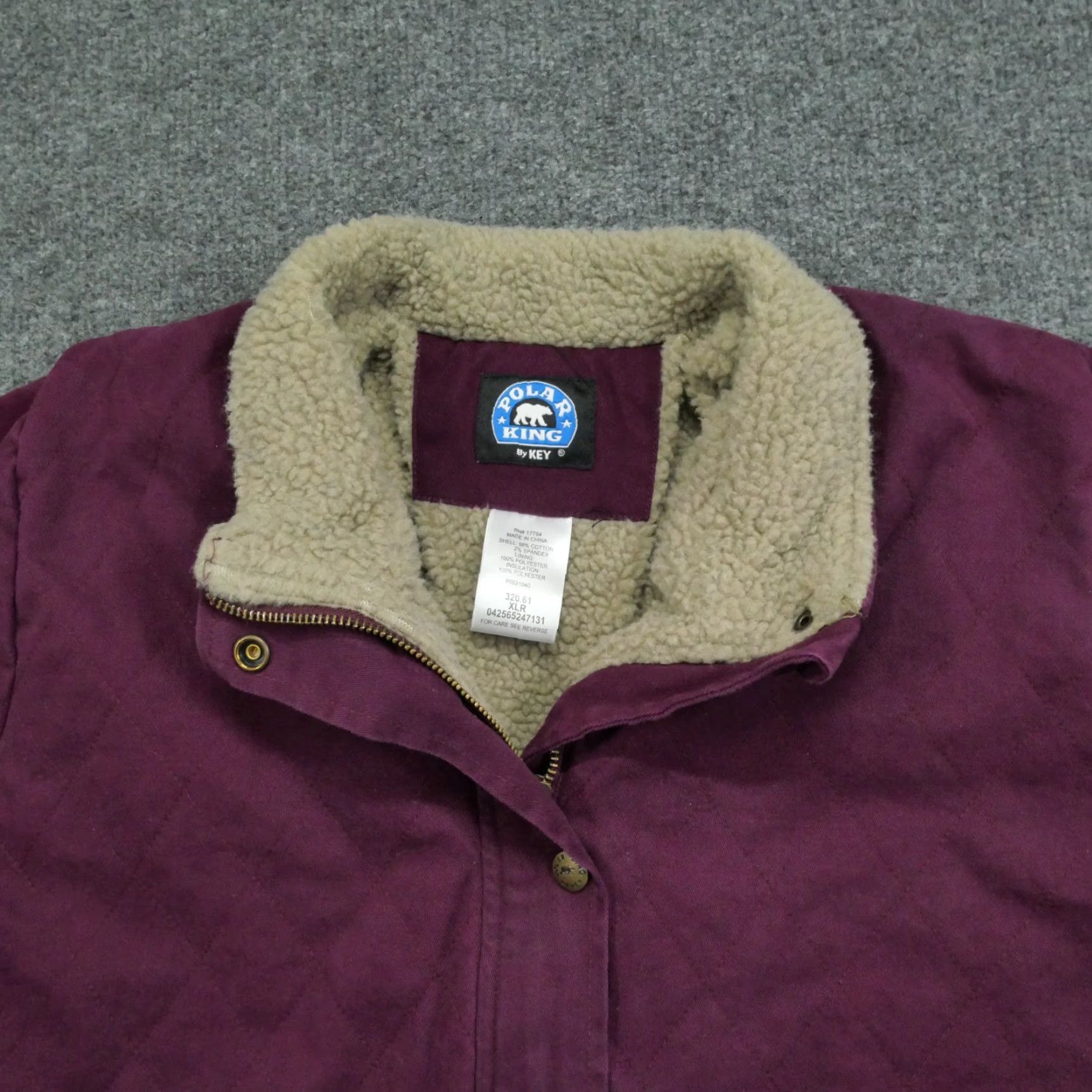 Vintage Polar King Jacket Womens XL Purple Sherpa Lined Workwear Winter Coat Key Size XL / US 12-14 / IT 48-50 - 4 Thumbnail