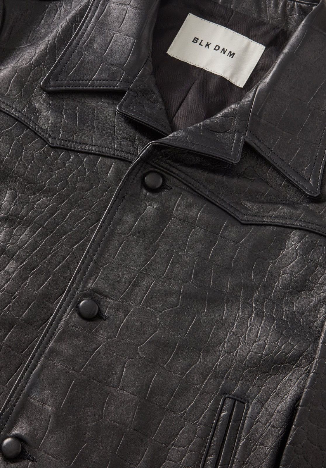 Blk Dnm Leather Jacket 71 Black Croco. Size EU 48 USA 38 Size US M / EU 48-50 / 2 - 12 Thumbnail