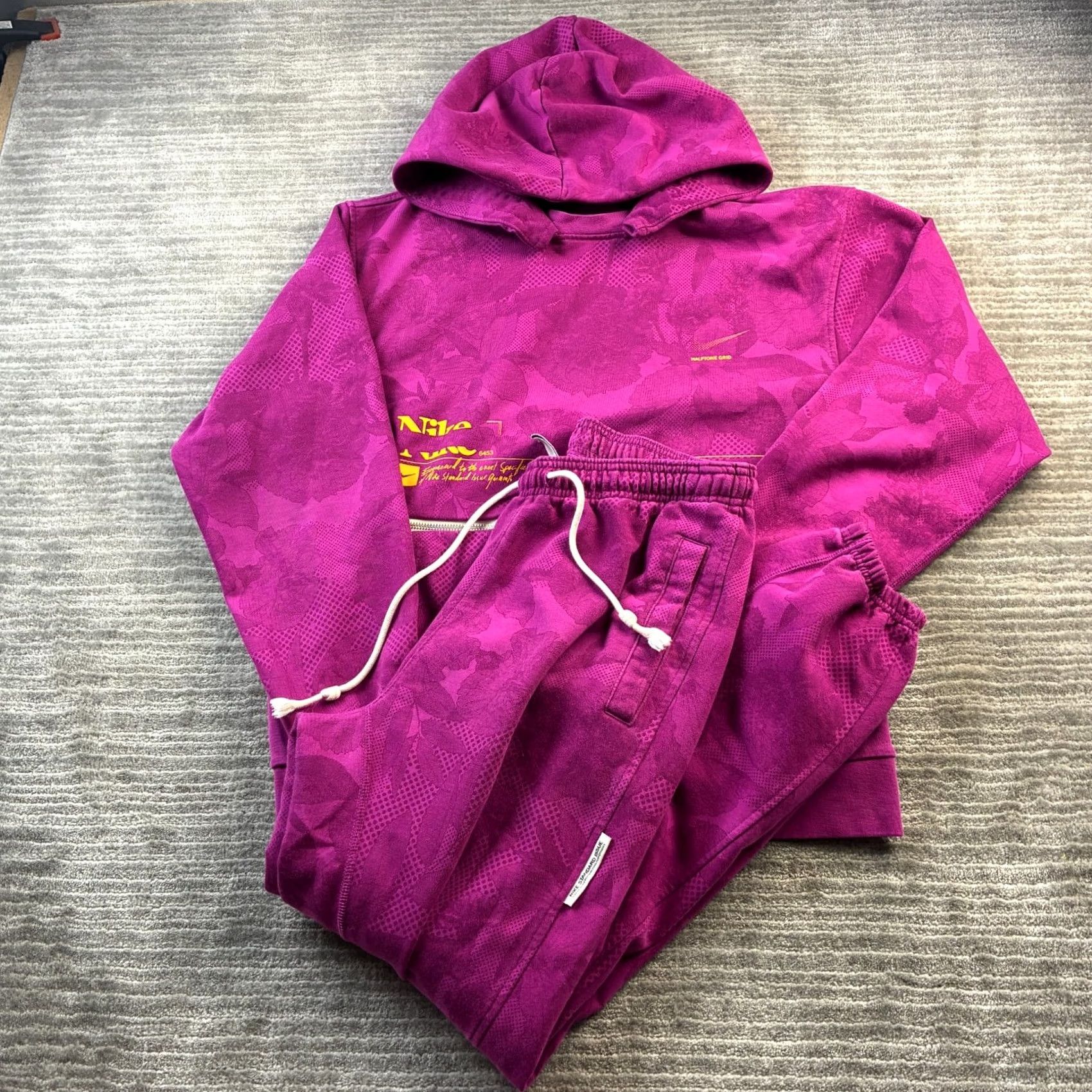Nike Nike Tracksuit Mens Medium Purple Jacket Pants Set Standard Issue Basketball Size 40R - 2 Thumbnail