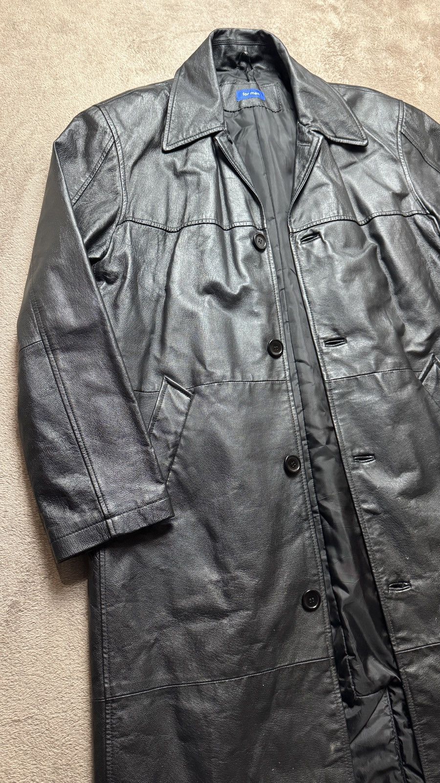 Genuine Leather Y2K Leather Long Coat Leather Jacket helmut lang ysl gucci Size US M / EU 48-50 / 2 - 3 Thumbnail