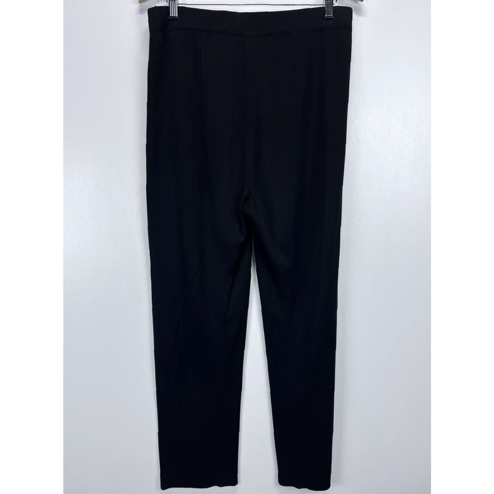 Vintage VINTAGE Misook Knit Pullon Pants Womens L Black Elastic Waist Comfort Classic City Straight 29.5in Inseam Regular Knit Size 36" / US 14 / IT 50 - 3 Thumbnail