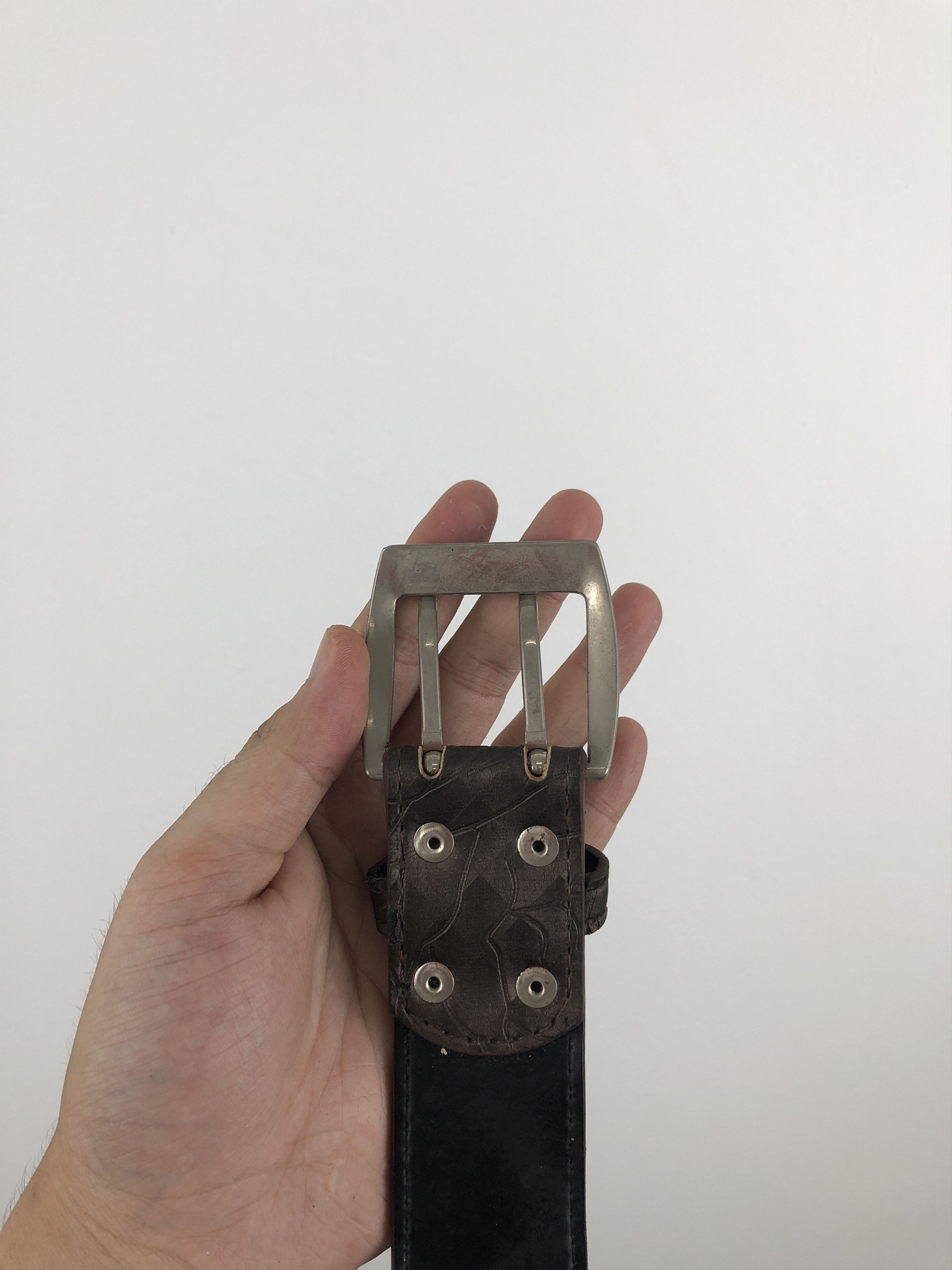 Japanese Brand Vintage Japanese Brand Studded Buckle Leather Belt B0021 Size ONE SIZE - 4 Thumbnail