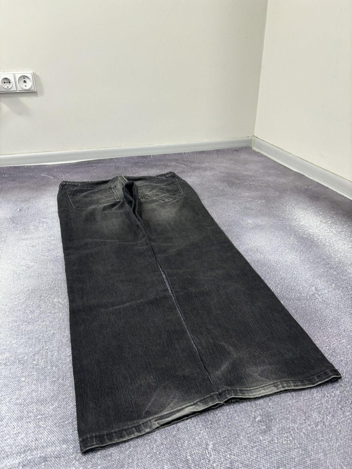DC Vintage DC 2000s Y2K Faded Black Skate Denim Baggy Jeans Size US 38 / EU 54 - 3 Thumbnail