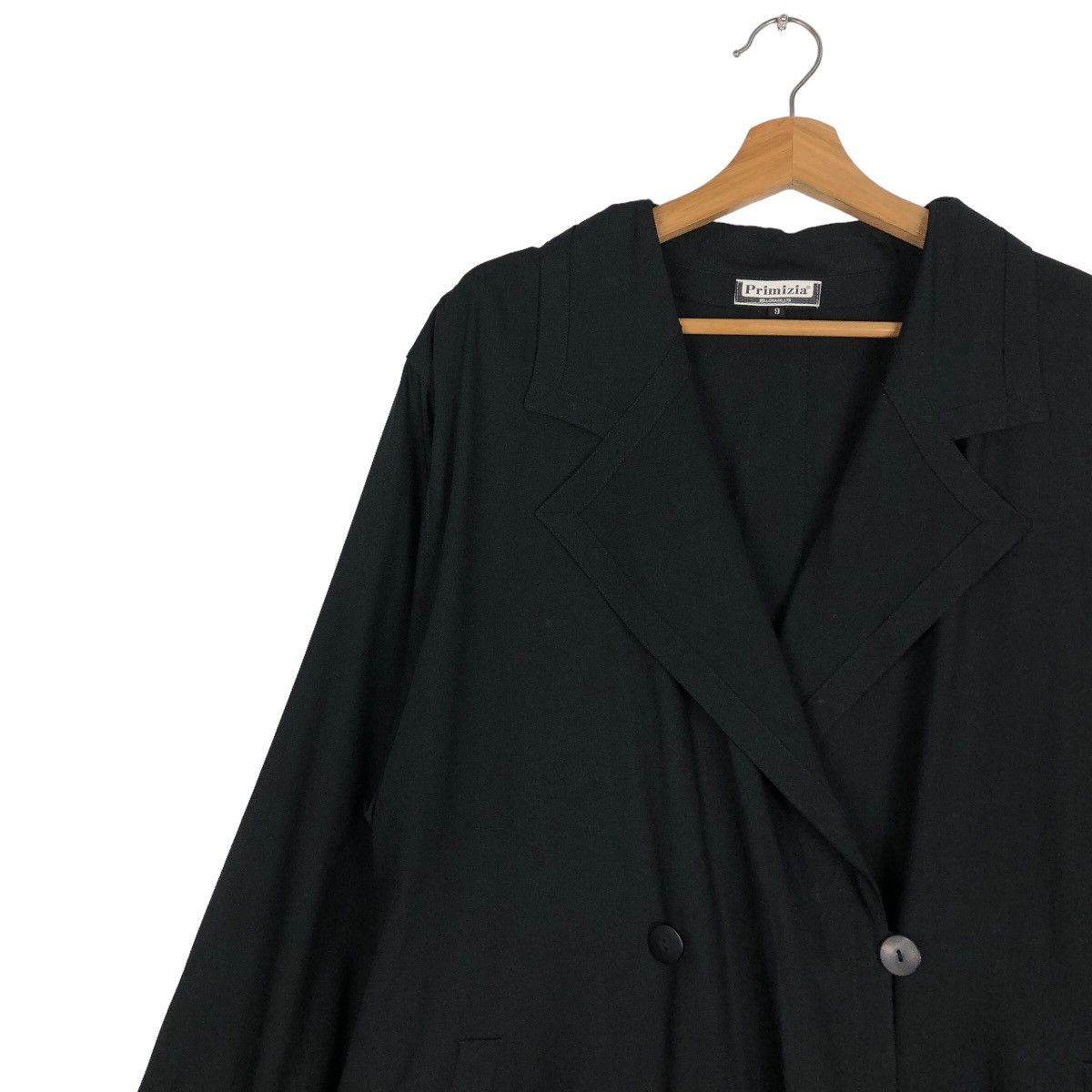 Japanese Brand 🔥Vtg Long Jacket Rich Black Primizia Inspire Yohji Yamamoto Size US M / EU 48-50 / 2 - 7 Thumbnail
