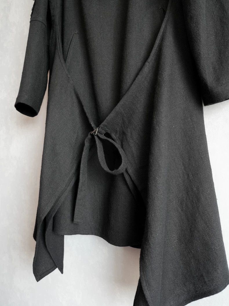 Yohji Yamamoto Yohji Yamamoto Yohji Yamamoto Black Hooded Coat Size US S / EU 44-46 / 1 - 5 Thumbnail