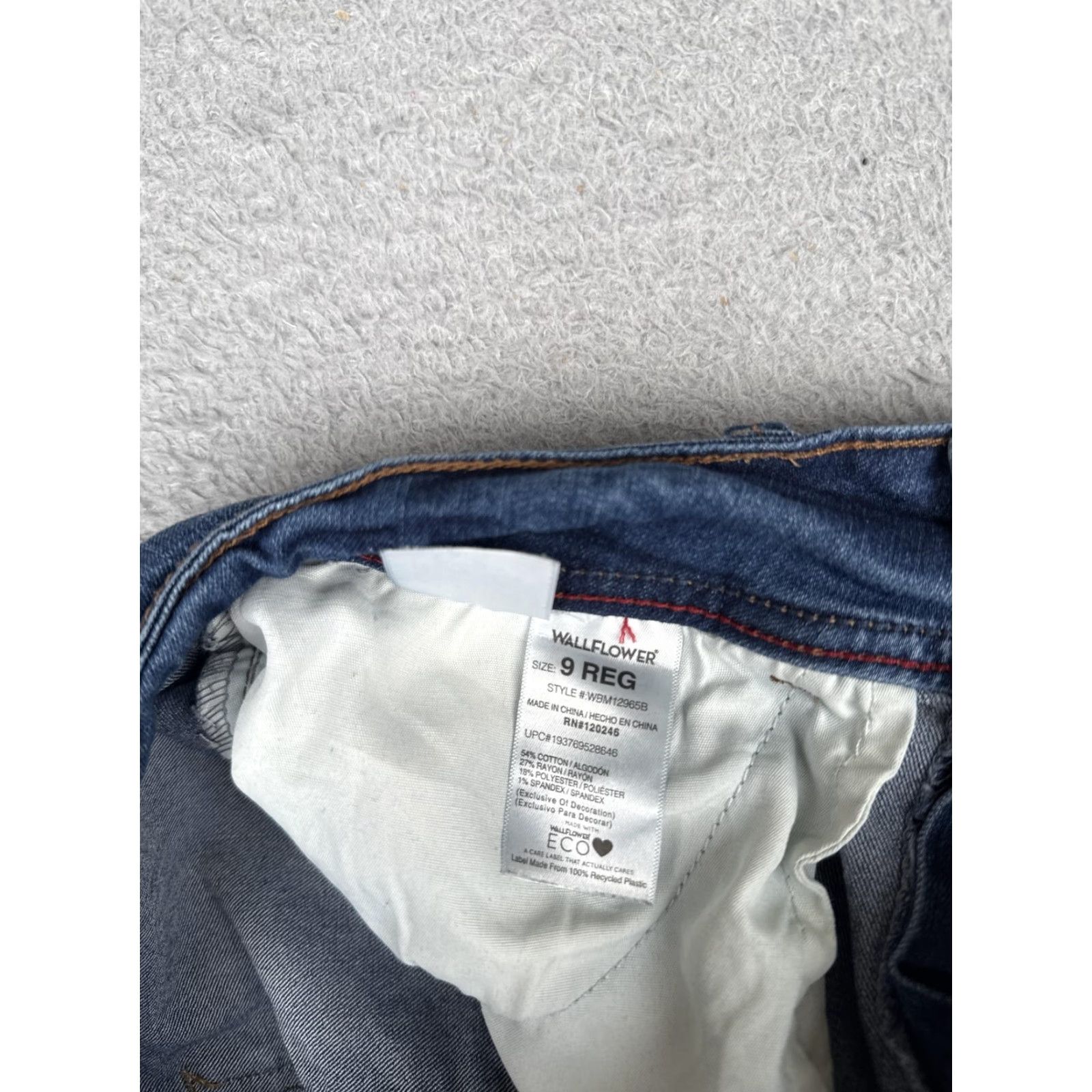 Vintage WallFlower Jeans Juniors 9 Blue Mid Rise Bootcut Stretch Denim Medium Wash 28x30 Size 30" / US 8 / IT 44 - 7 Thumbnail