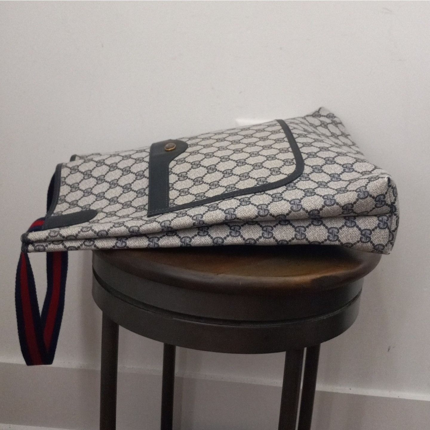 Gucci Vintage Gucci GG Monogram Supreme Sherry Web Ophidia Shopper Size ONE SIZE - 6 Thumbnail