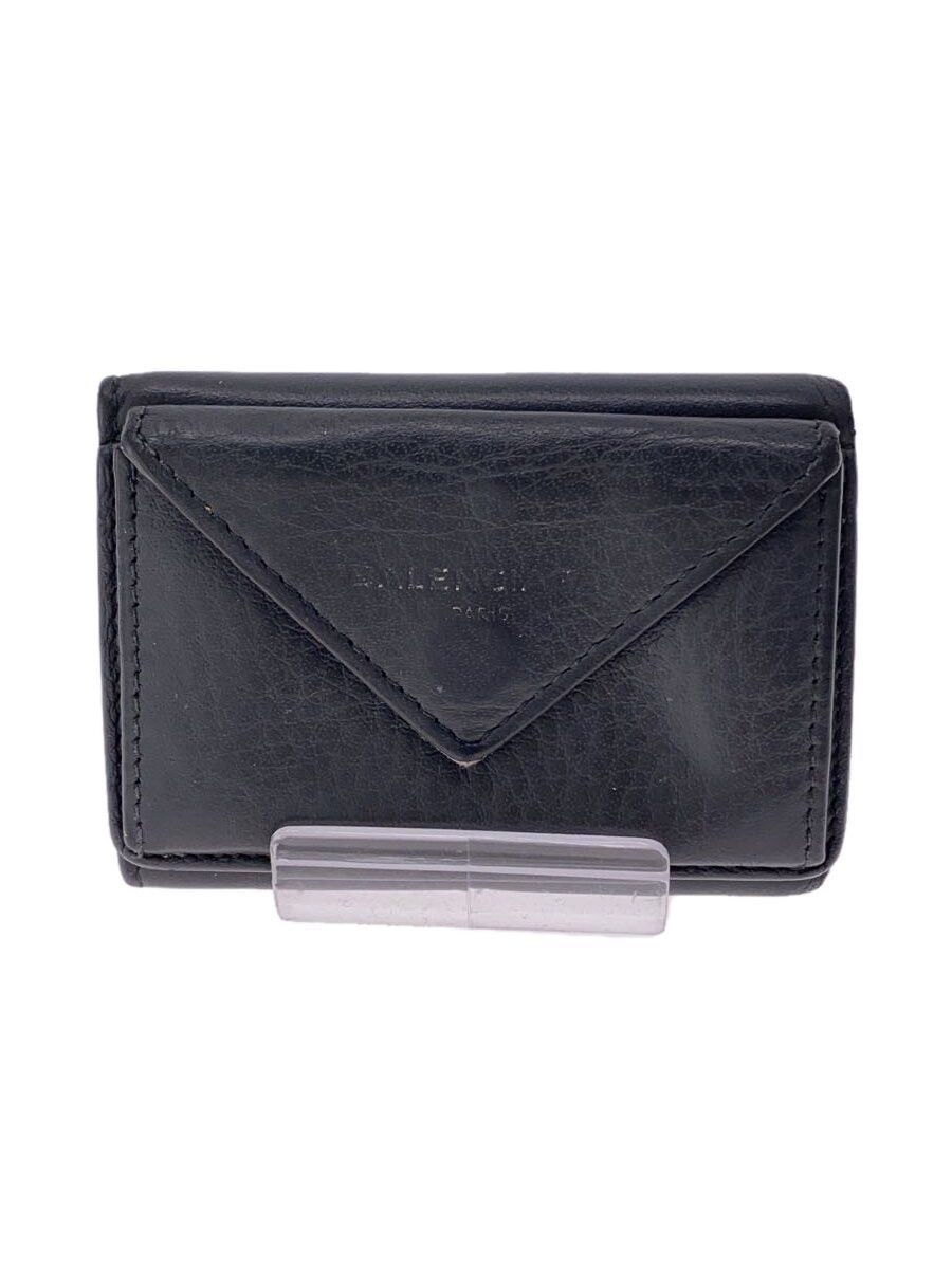 Balenciaga Balenciaga Leather Tri-Fold Wallet Grey Size ONE SIZE - 1 Thumbnail