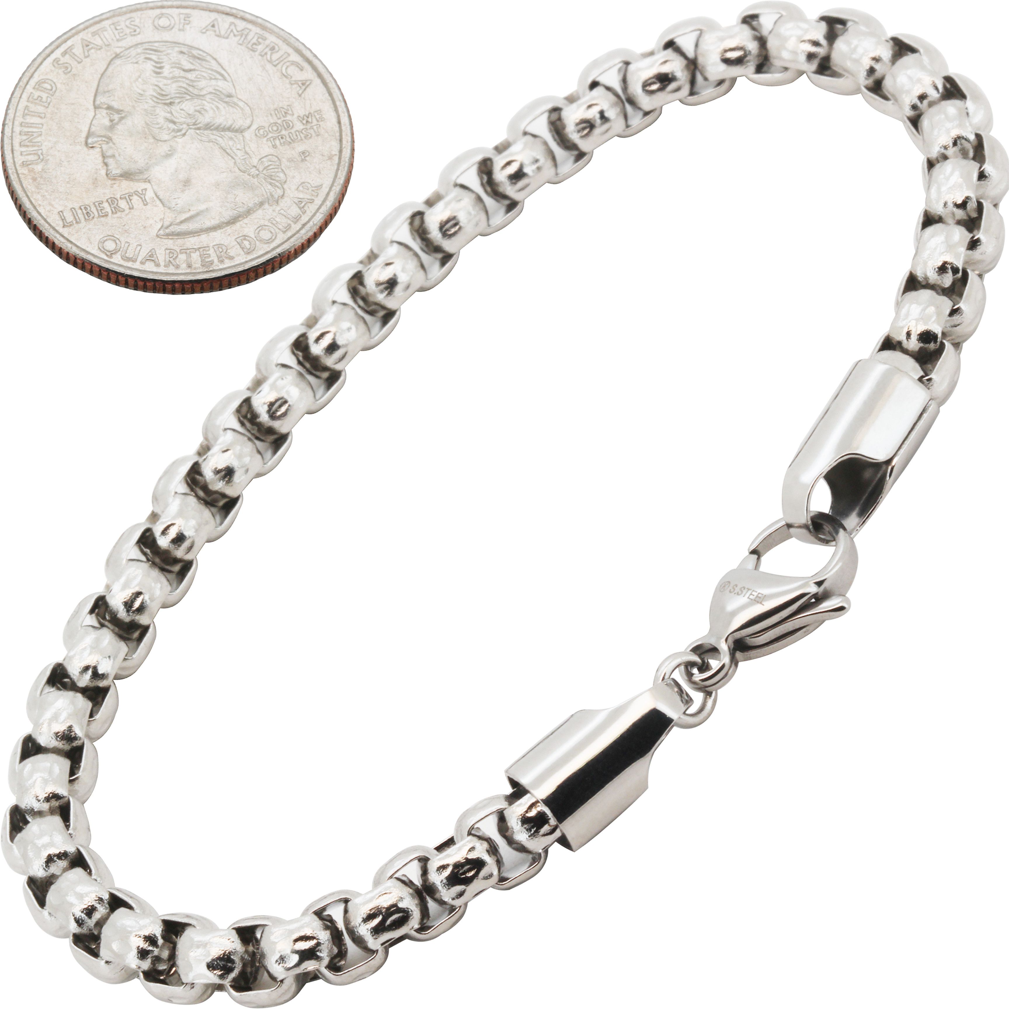 Other 316L Stainless Steel 6mm Box Bracelet 8.5” Size ONE SIZE - 1 Thumbnail