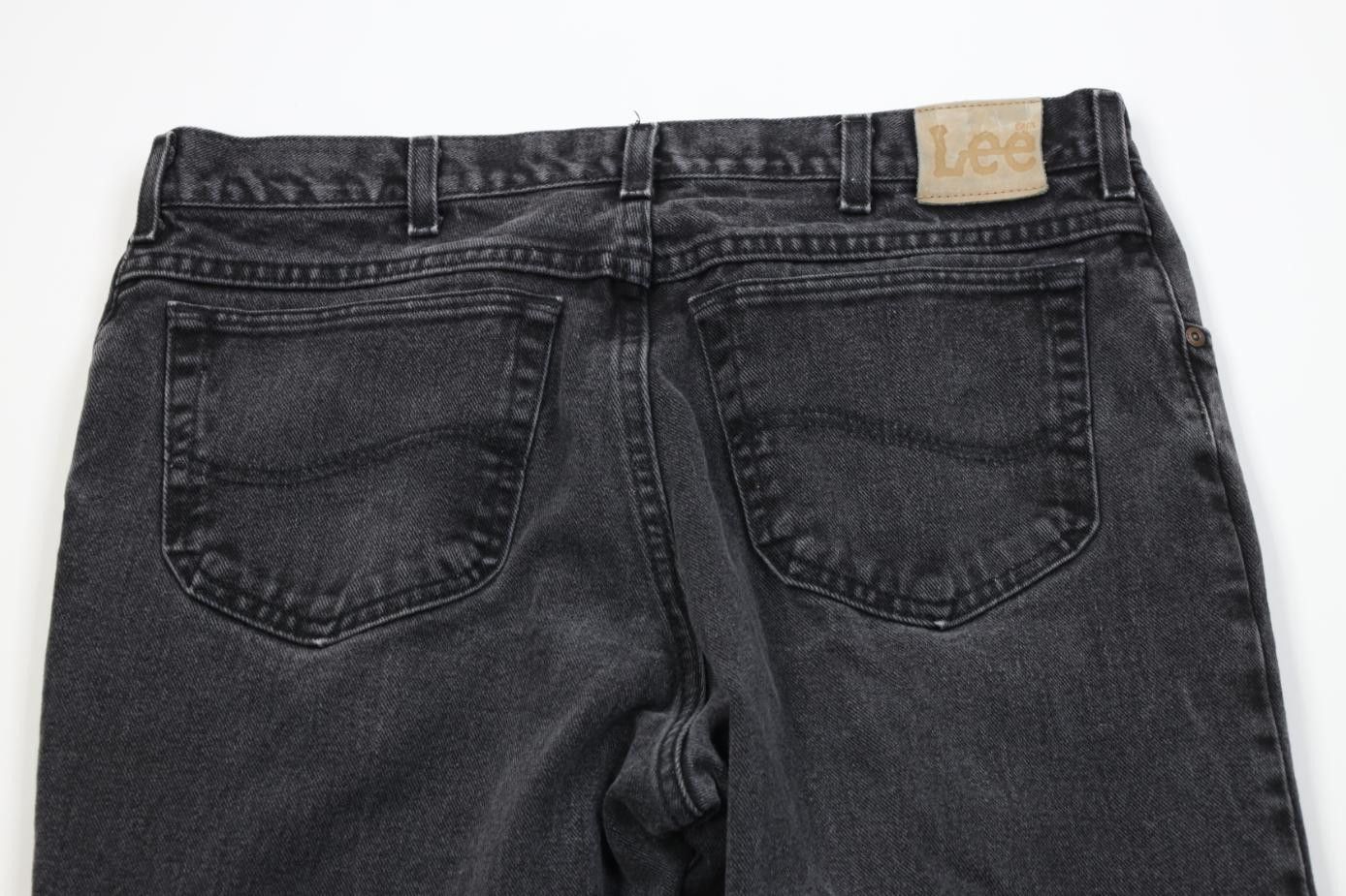 Lee Vintage 90s Lee Faded Straight Leg Denim Jeans Black Cotton Size US 36 / EU 52 - 11 Thumbnail