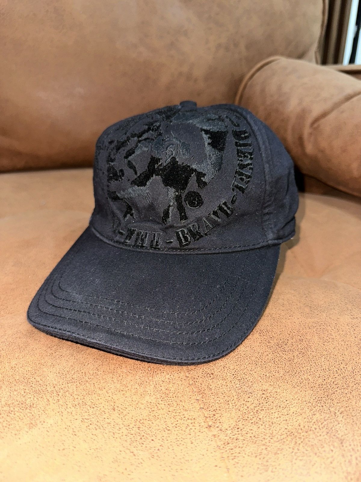 Diesel Diesel Black Velvet Hat Size ONE SIZE - 5 Thumbnail