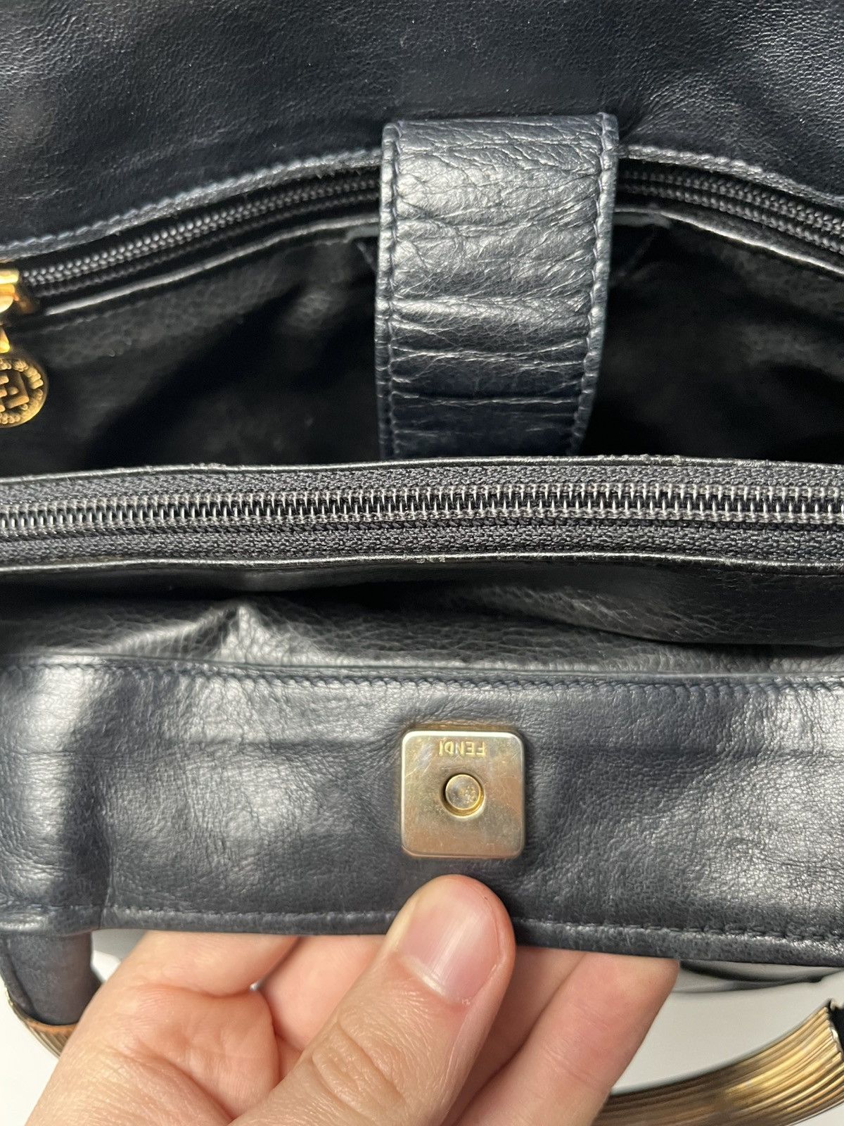 Fendi Fendi Vintage Mini Pasta handbag black leather Size ONE SIZE - 13 Thumbnail