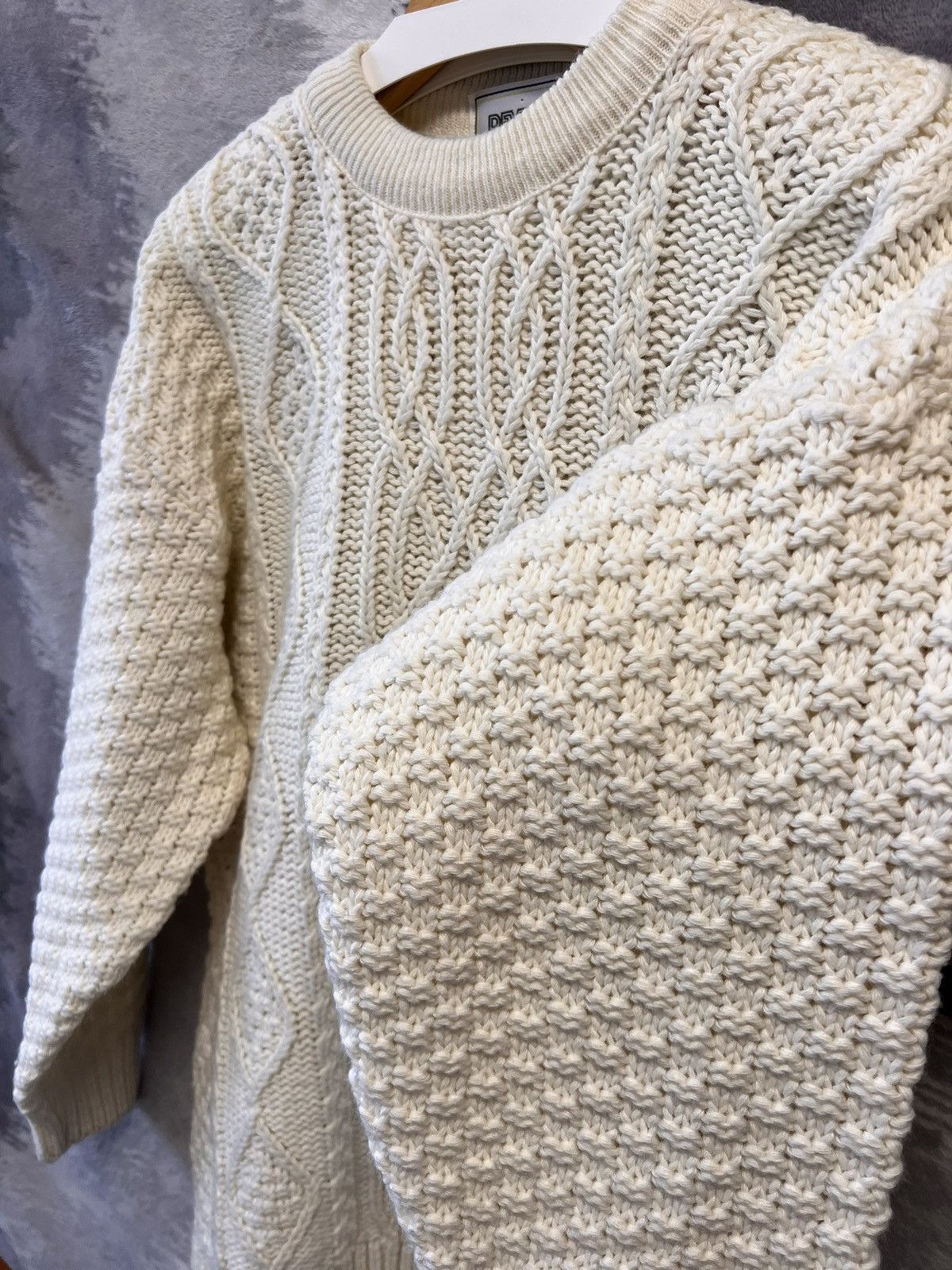 Designer Devred knitted wool sweater vintage 90s y2k luxury Size US XL / EU 56 / 4 - 4 Thumbnail