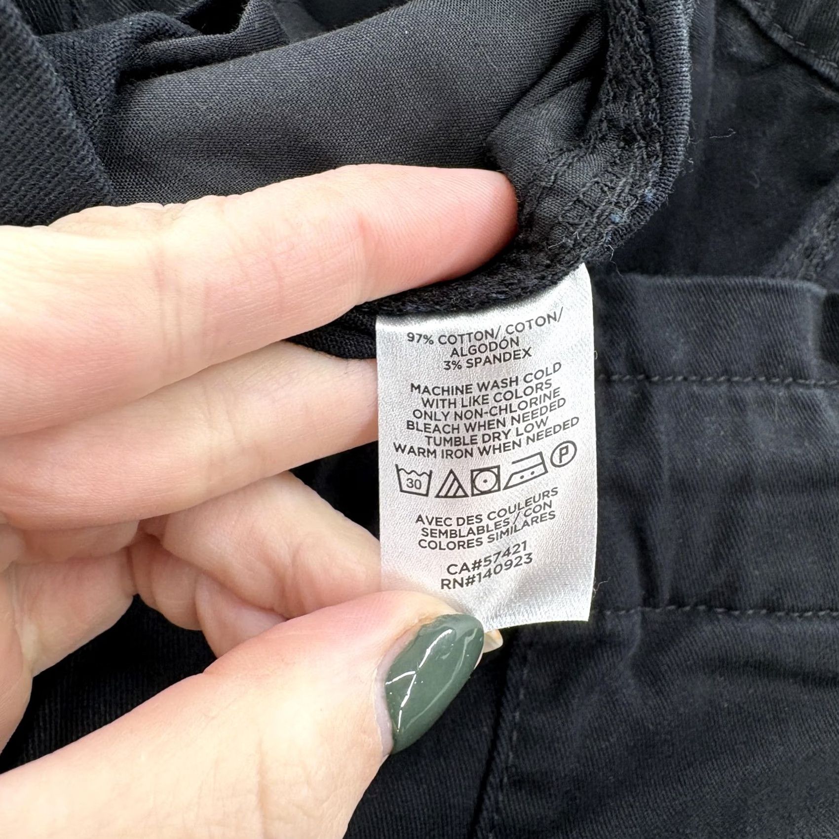 Loft LOFT Pants Womens Large Black Pull On Jogger Ankle Cotton Stretch Casual Lounge Twill Elastic Waist Pockets Stretch Size 36" / US 14 / IT 50 - 6 Thumbnail