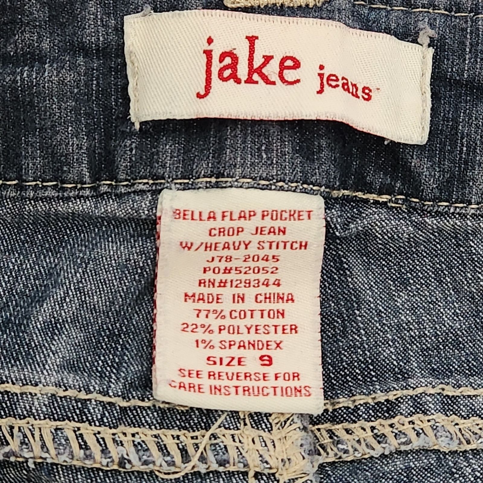 Other Jake Jeans Dark Blue Bella Flap Pockets Cropped Jeans 9 Size 30" / US 8 / IT 44 - 3 Thumbnail