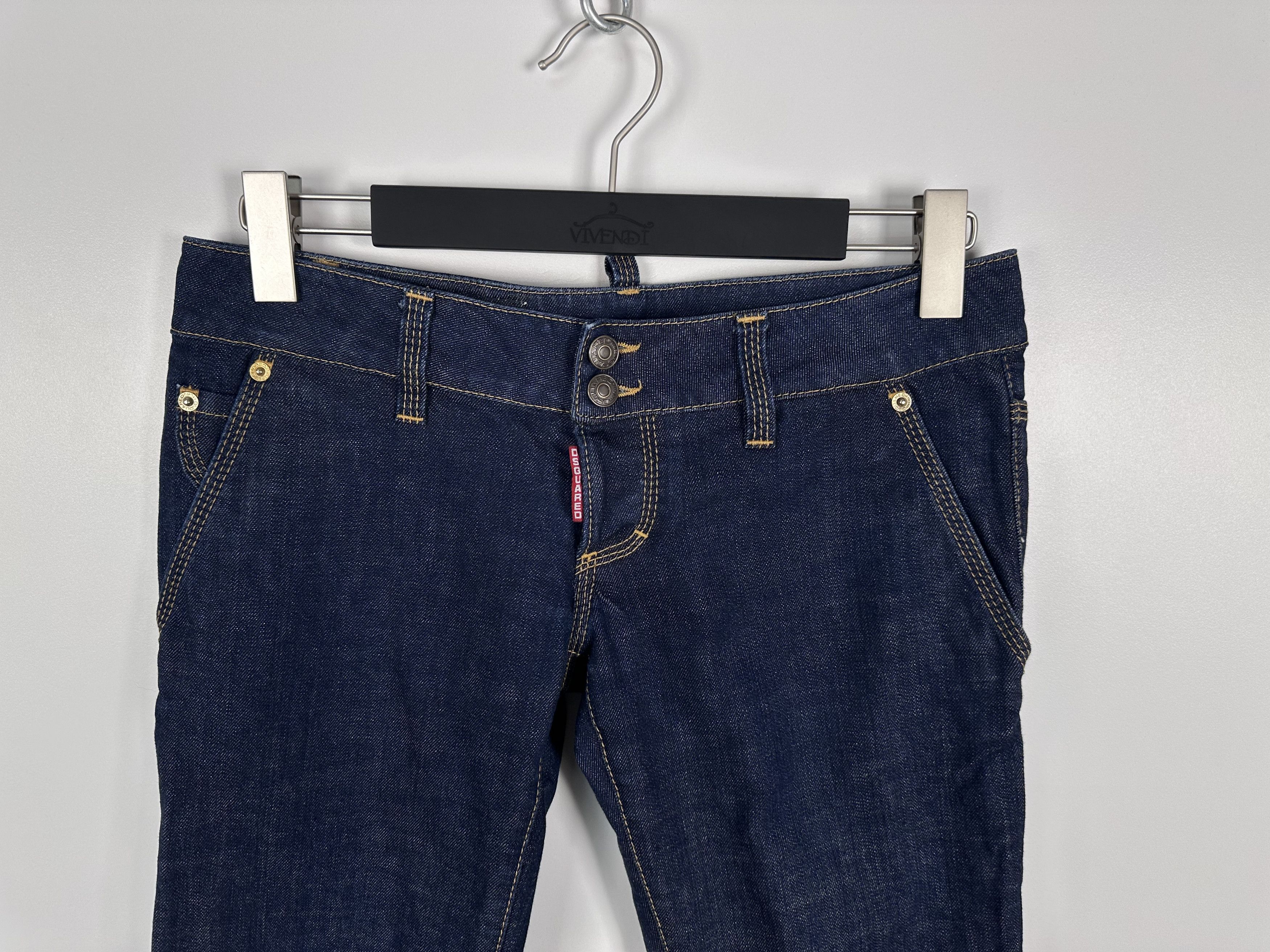 Designer × Dsquared2 DSQUARED2 SKINNY JEAN Blue Denim Slim Fit Ankle Zip Jeans Size 42" / US 20 - 2 Thumbnail
