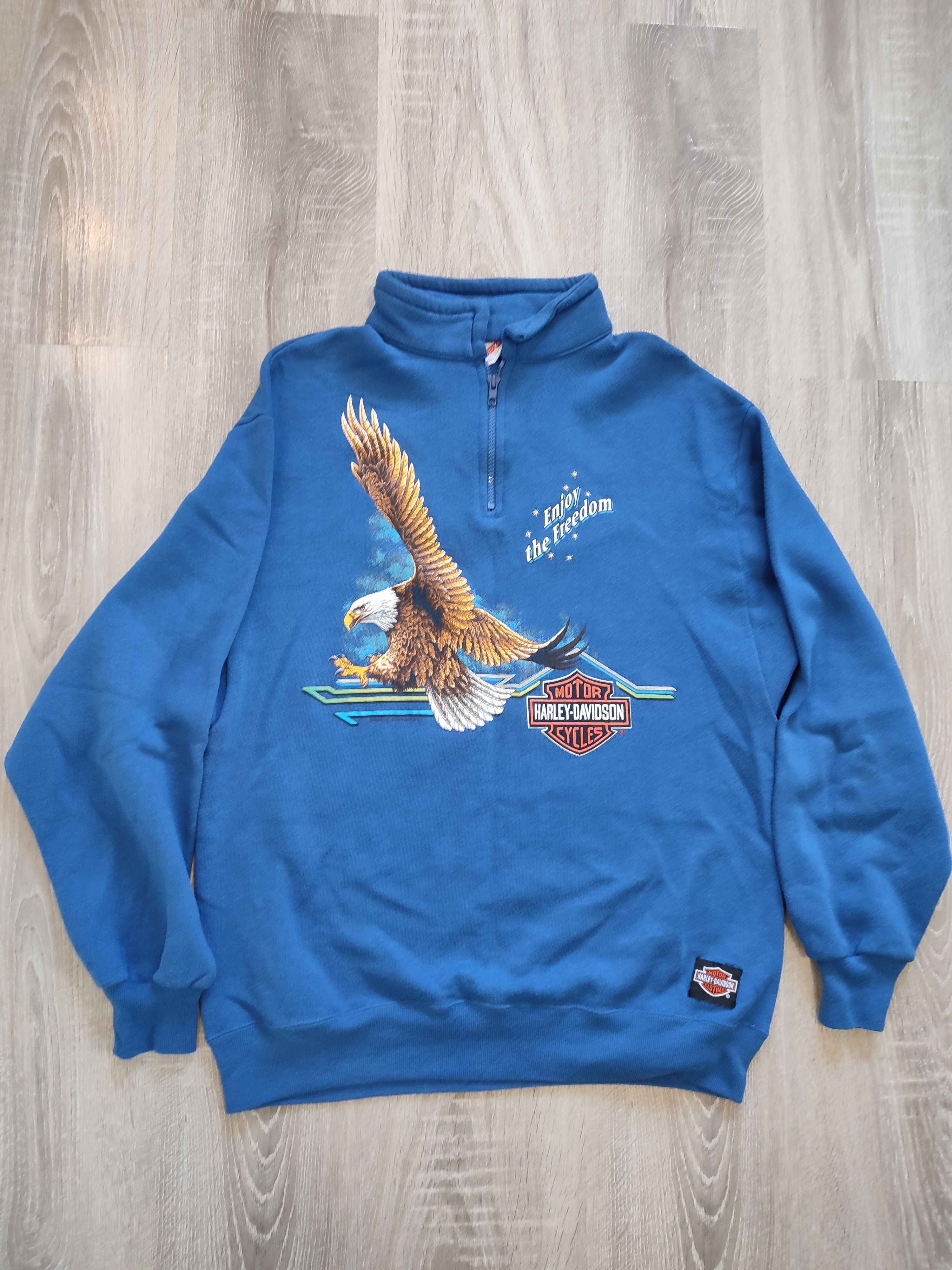 Harley Davidson Vintage HARLEY DAVIDSON PULLOVER ENJOY THE FREEDOM Size XL / US 12-14 / IT 48-50 - 1 Thumbnail
