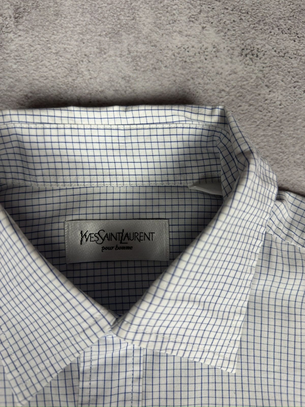 Yves Saint Laurent Vintage Yves Saint Laurent Short Sleeve Checkered Shirt Logo Size US M / EU 48-50 / 2 - 4 Thumbnail