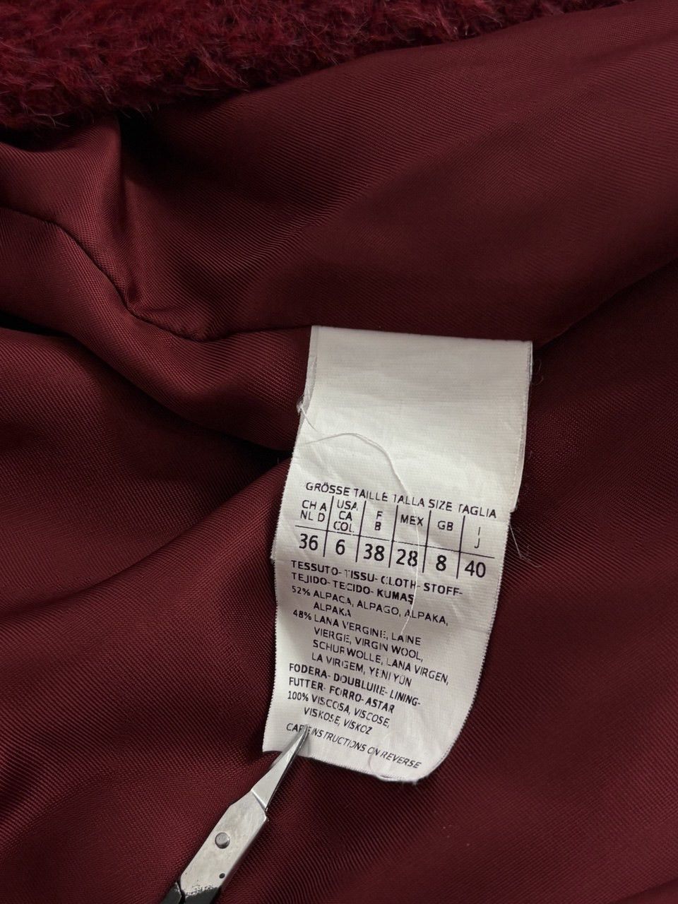 Max Mara Max Mara Studio Vintage Alpaca Wool Hot Red Coat High Collar Size M / US 6-8 / IT 42-44 - 22 Thumbnail