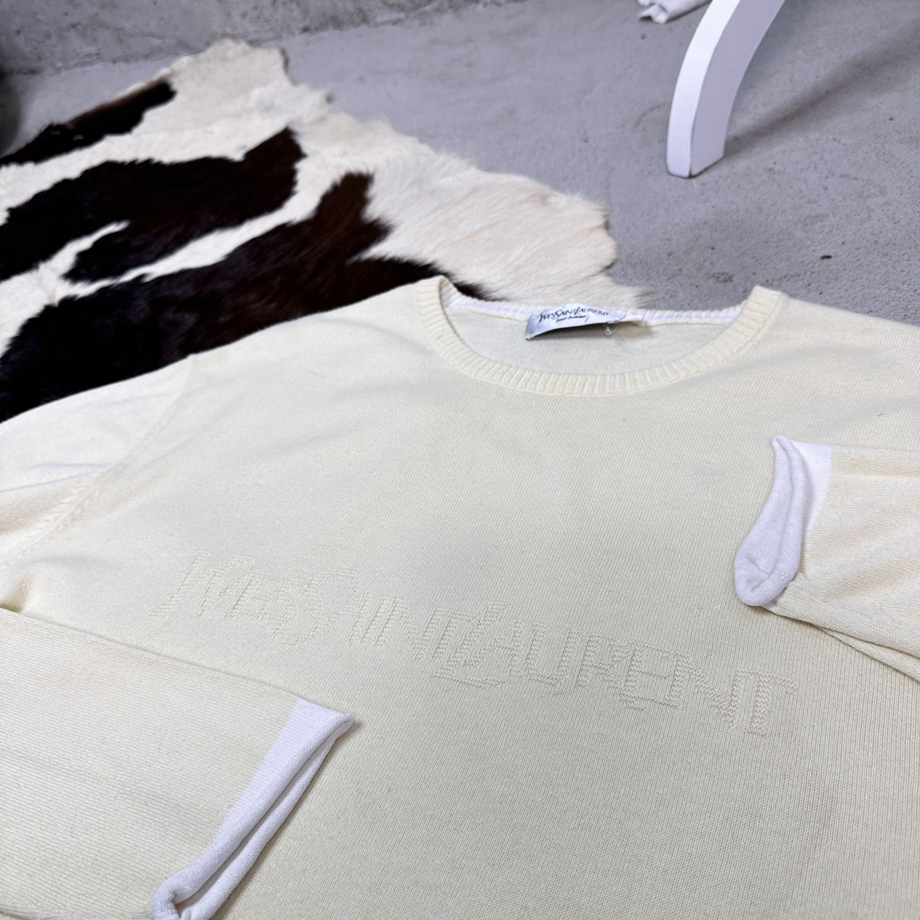 Vintage × Yves Saint Laurent Yves Saint Laurent Sweatshirt Size M / US 6-8 / IT 42-44 - 3 Thumbnail