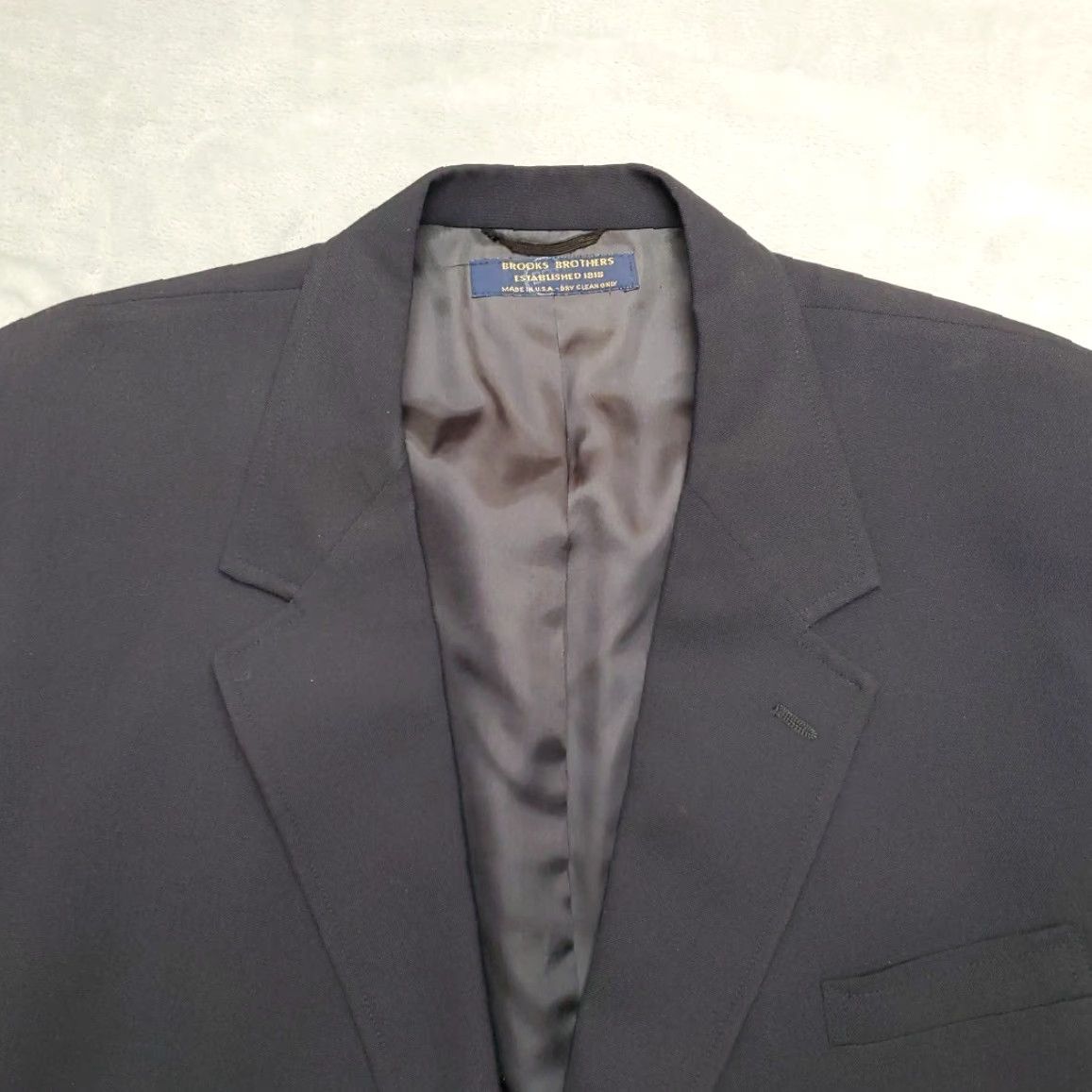 Brooks Brothers VINTAGE Brooks Brothers Blazer Mens 45 Blue Sport Jacket Jacket Vintage 80s 90s Men Blazer Blue 45 Brooks Brothers Mens Blazer USA 80s 90s Size 48R - 5 Thumbnail
