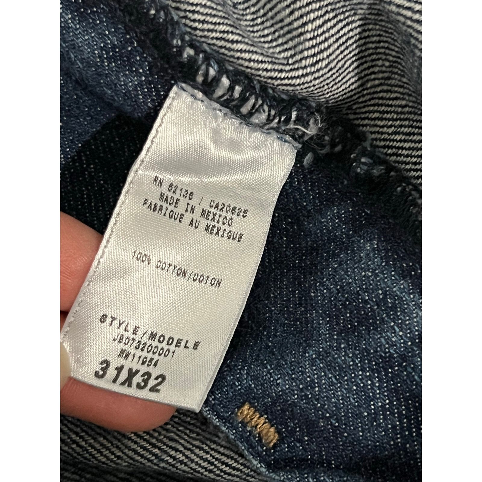 Guess Mens Jeans 31 x 32 Lincoln Slim Straight Leg Faded Whiskered Size US 31 - 16 Thumbnail