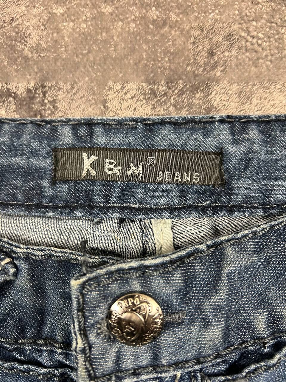 Vintage Kosmo Lupo Belted Denim Jeans Rare Big Logo Y2K Avant Garde Size US 31 - 15 Thumbnail