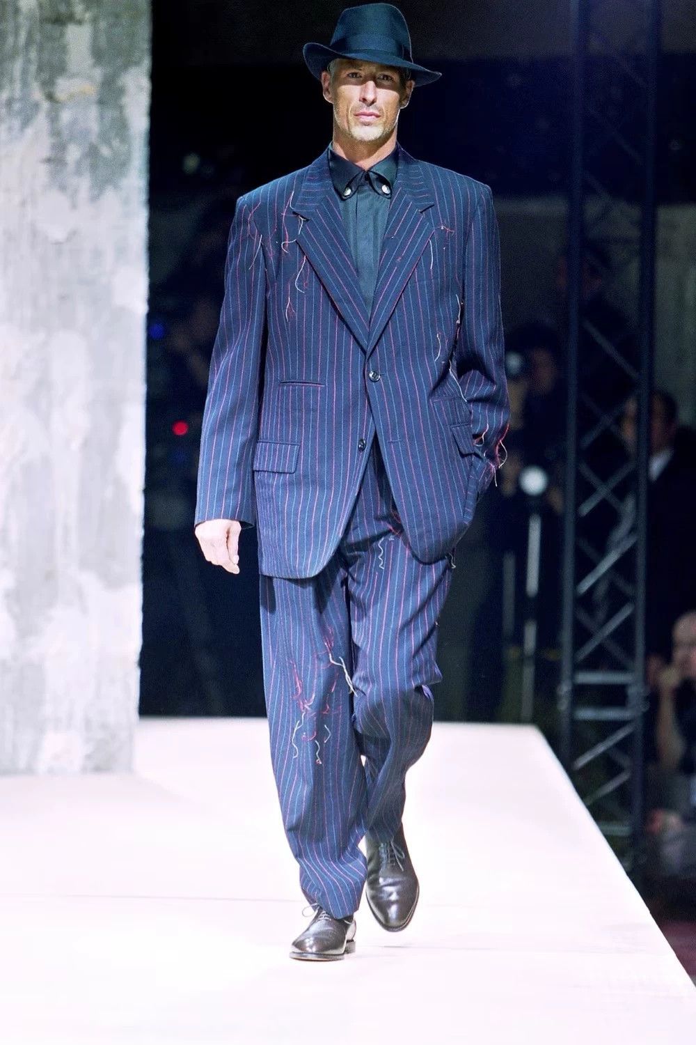 Yohji Yamamoto Yohji Yamamoto 03AW Cut Line Striped Runway Jacket Size 2 Size US M / EU 48-50 / 2 - 2 Thumbnail
