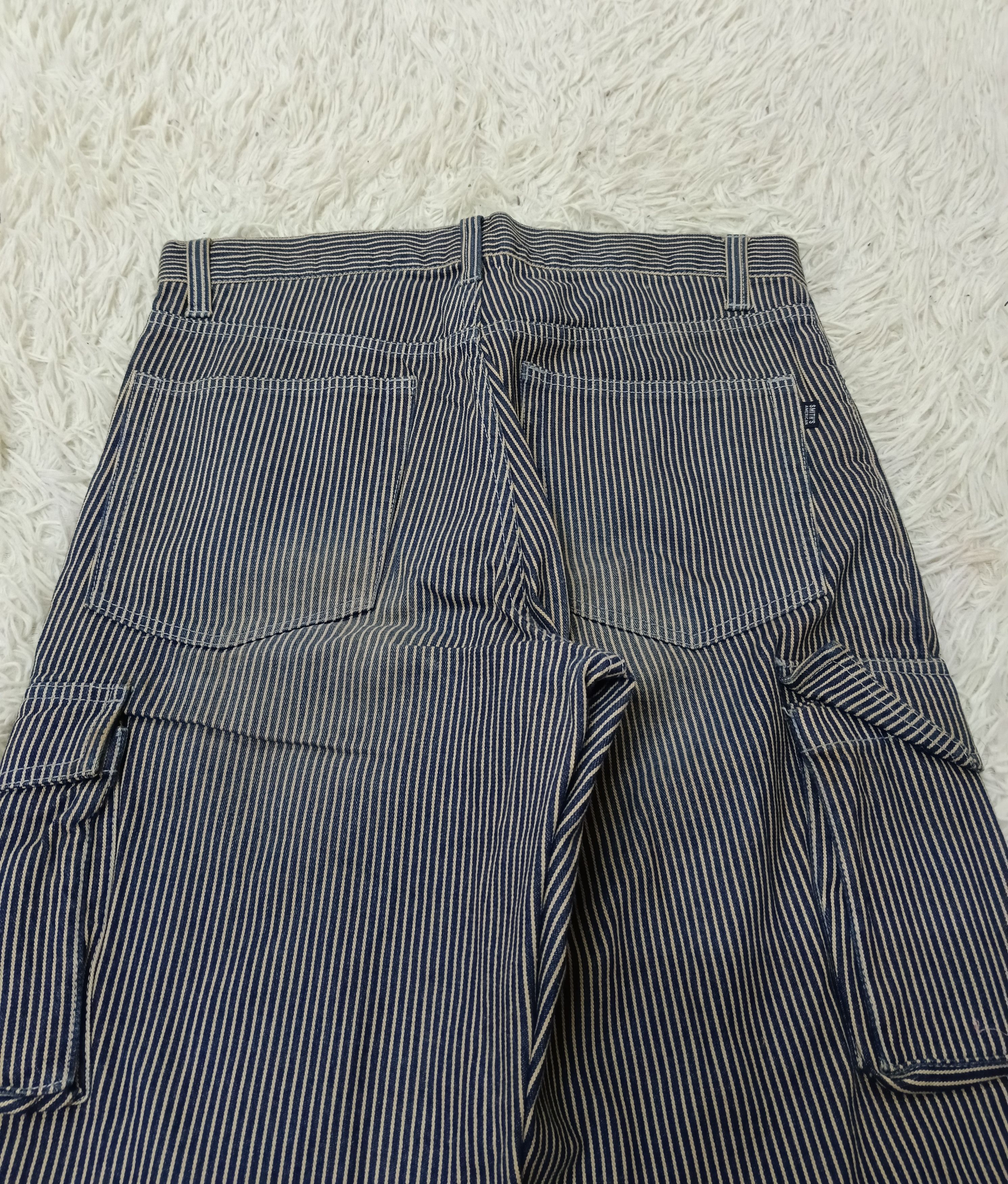 Japanese Brand HiCKORY STRIPE SMITH'S AMERICAN VINTAGE CARGO PANTS Size US 32 / EU 48 - 4 Thumbnail