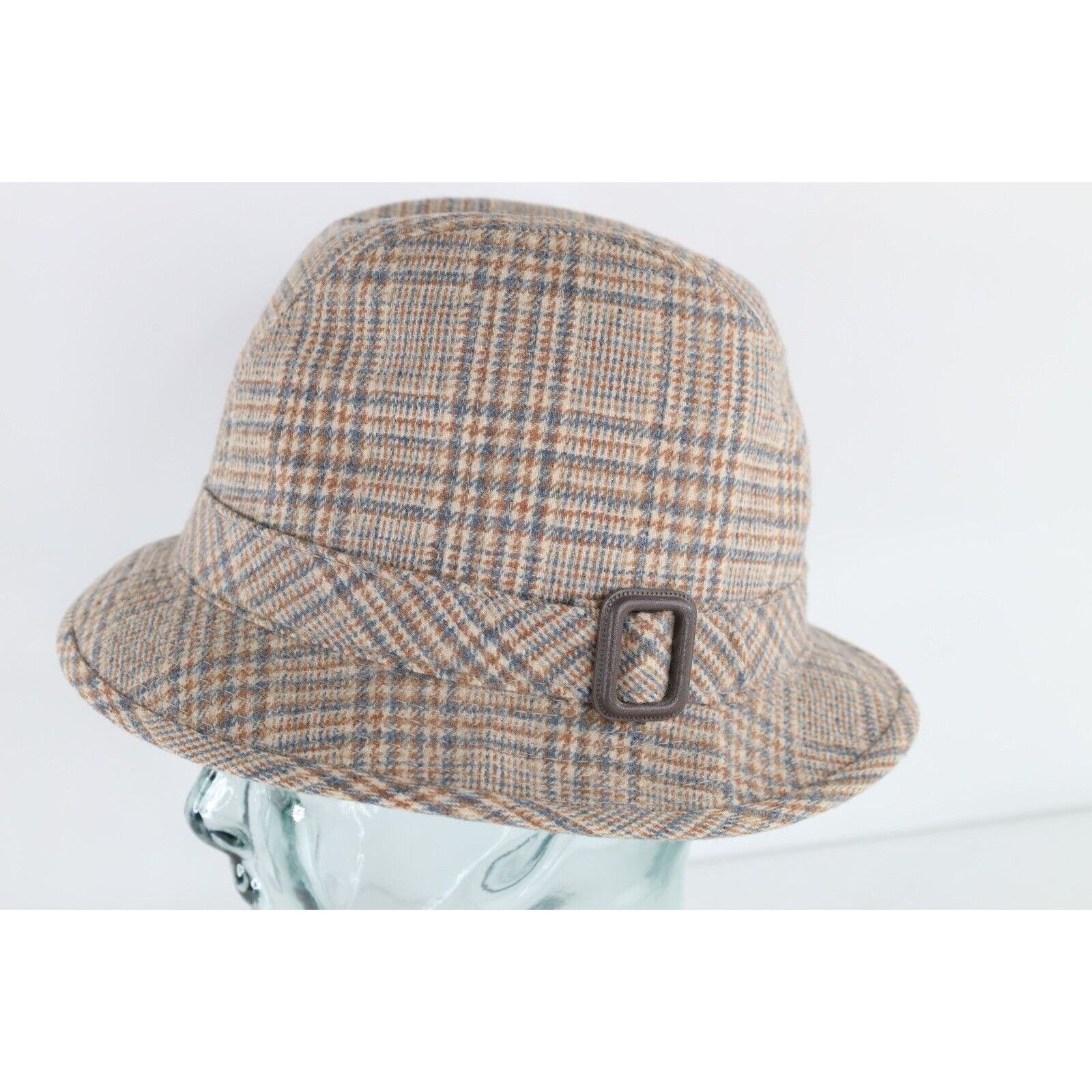 Pendleton × Vintage Vintage 60s 70s Pendleton Wool Houndstooth Plaid Fedora Size ONE SIZE - 2 Thumbnail
