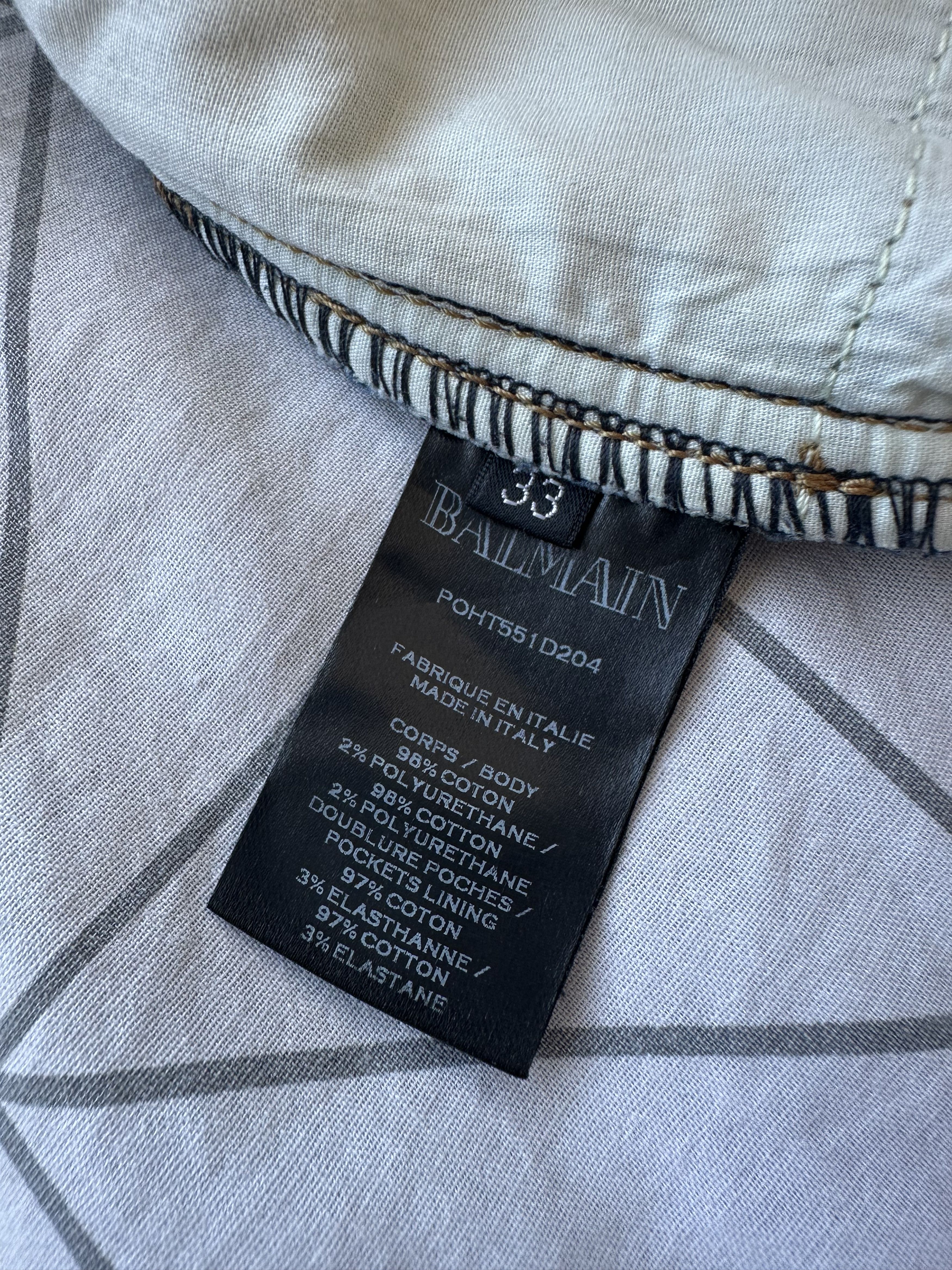 Balmain Balmain Dark Navy Biker Denim Jeans Oliver Rousting Era Size US 33 - 8 Thumbnail
