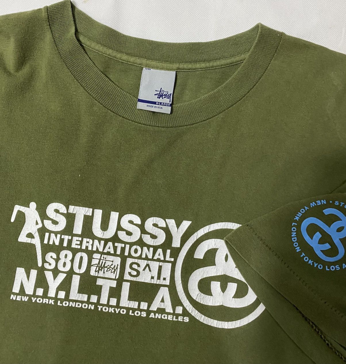 Stussy VINTAGE 80’s STUSSY INTERNATIONAL SINGLE STITCH FADED TEE Size US XL / EU 56 / 4 - 6 Thumbnail