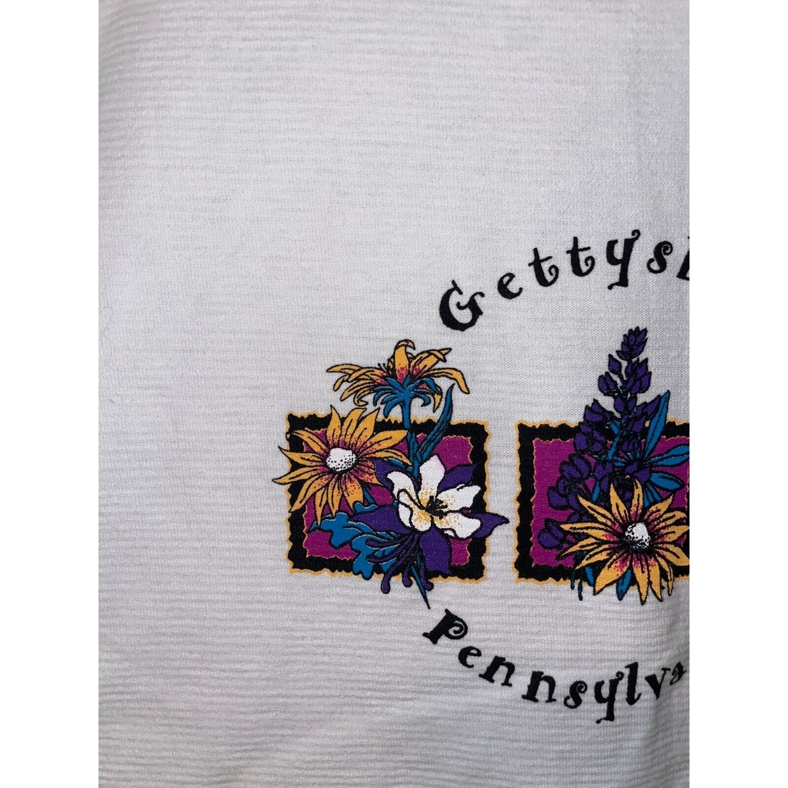 Vintage Vintage Gettysburg Pennsylvania Floral Striped White Shirt Size US XL / EU 56 / 4 - 4 Thumbnail