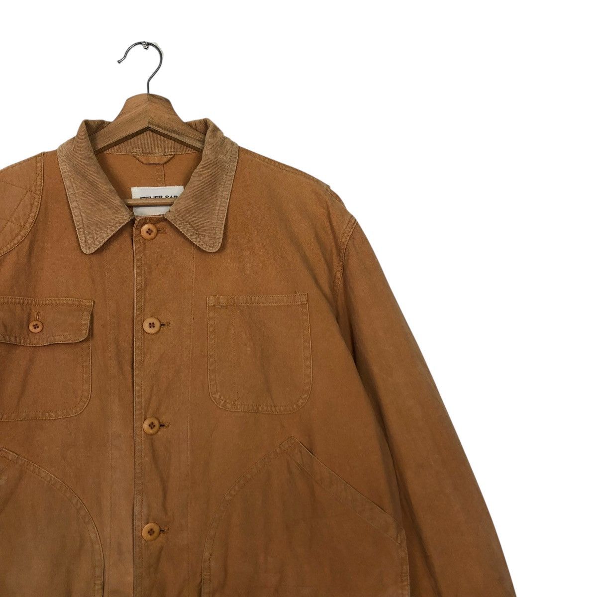 Japanese Brand 🔥RICH BROWN VINTAGE CHORE WORK JACKET ATLIERSAB ISSEY MIYAKE Size US M / EU 48-50 / 2 - 8 Thumbnail