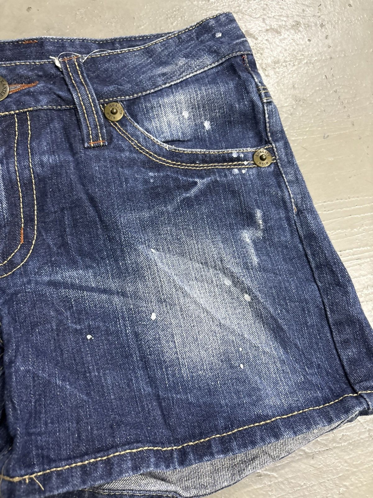If Six Was Nine RNA H Naoto Acid Wash Paint Splatter Denim shorts Size 30" / US 8 / IT 44 - 3 Thumbnail