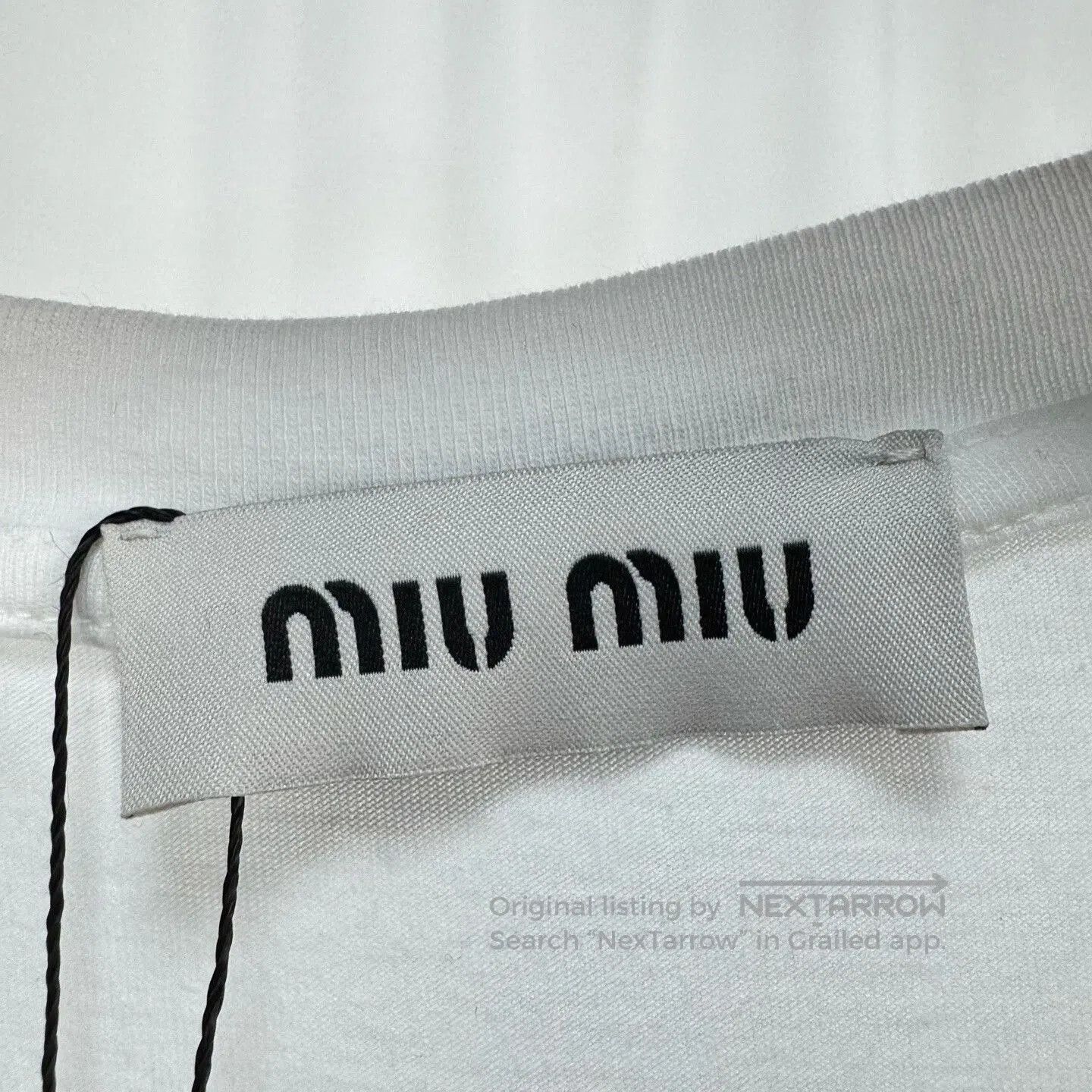 Miu Miu Miu Miu Long Sleeve White Embroidered Top. Size XS / US 0-2 / IT 36-38 - 5 Thumbnail